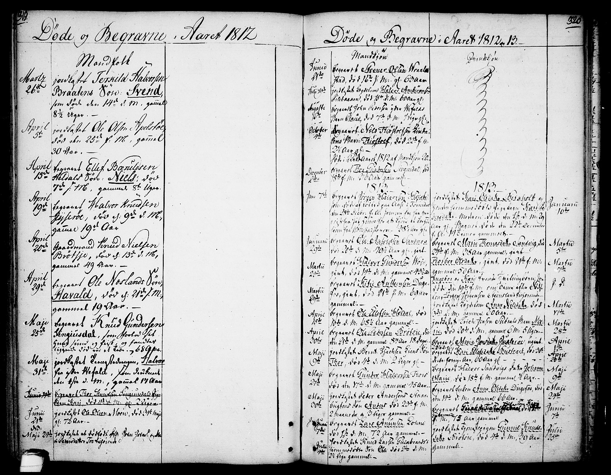 Drangedal kirkebøker, SAKO/A-258/F/Fa/L0003: Parish register (official) no. 3, 1768-1814, p. 319-320