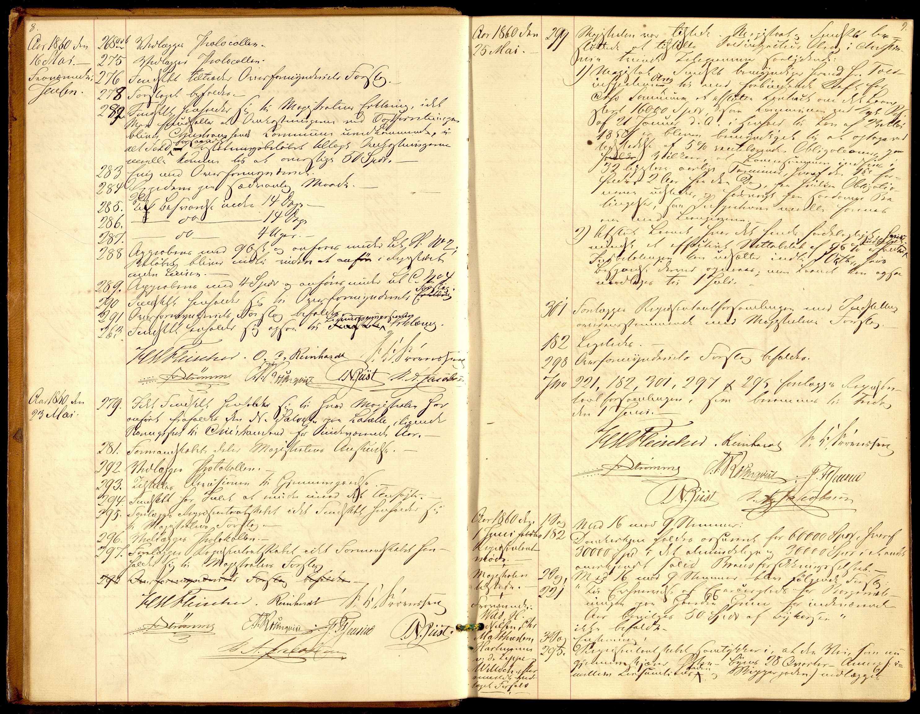 Kristiansand By - Formannskapet, ARKSOR/1001KG120/A/Aa/L0004: Møtebok (d), 1860-1866