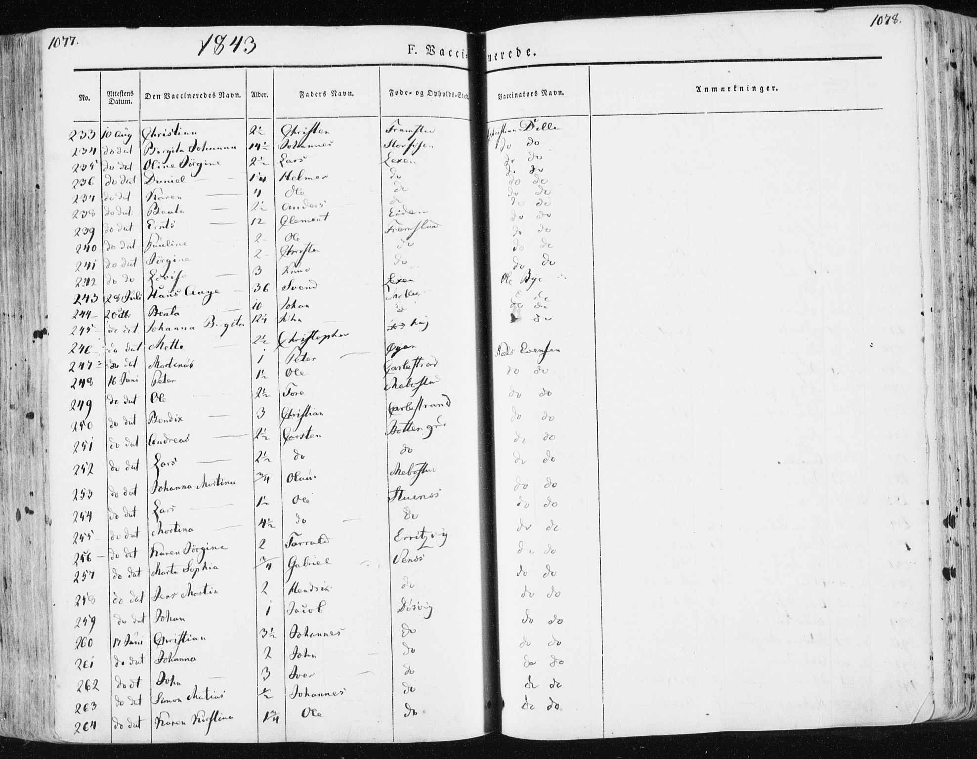 Ministerialprotokoller, klokkerbøker og fødselsregistre - Sør-Trøndelag, AV/SAT-A-1456/659/L0736: Parish register (official) no. 659A06, 1842-1856, p. 1077-1078