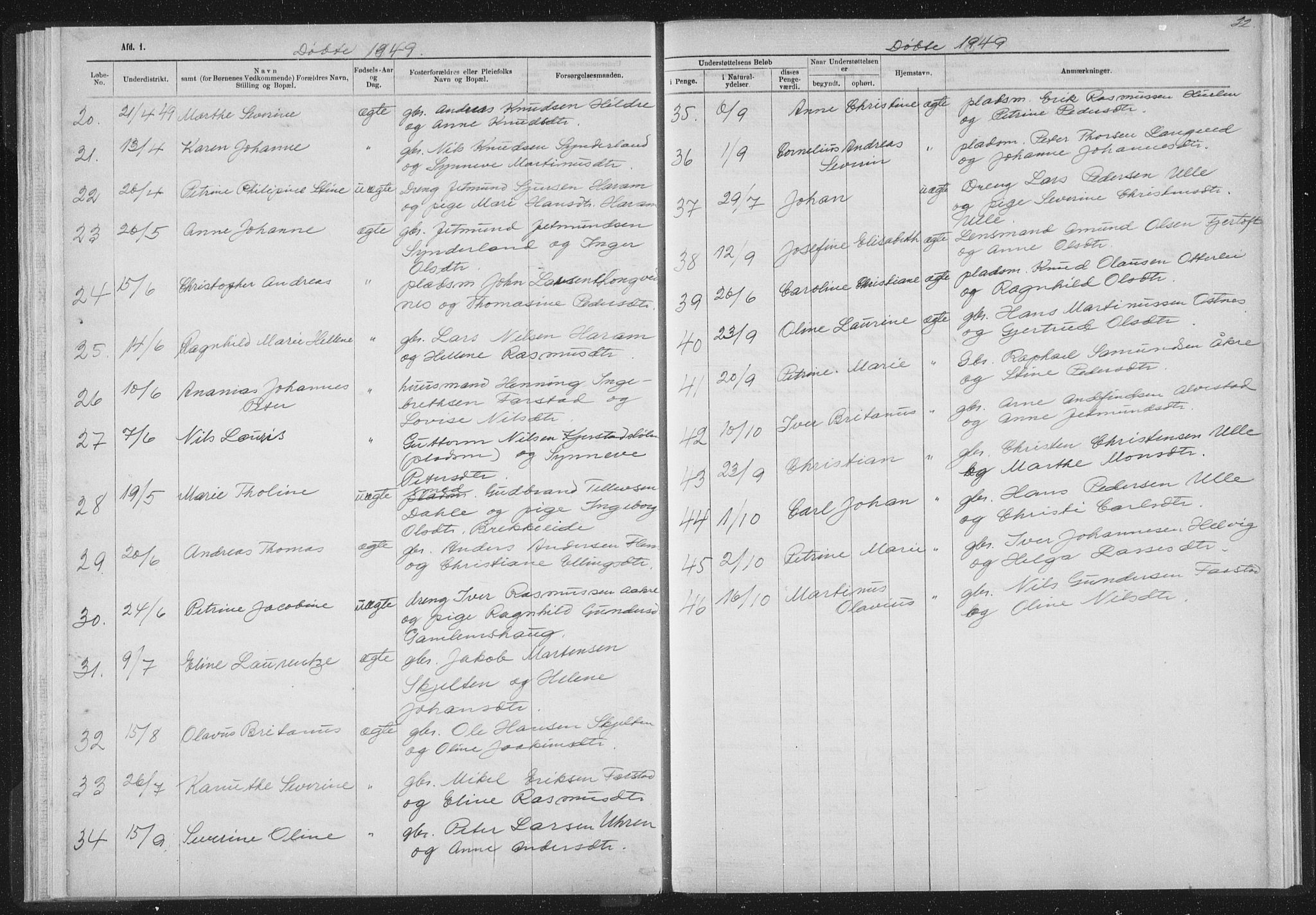 Ministerialprotokoller, klokkerbøker og fødselsregistre - Møre og Romsdal, AV/SAT-A-1454/536/L0514: Parish register (official) no. 536D01, 1840-1875, p. 32