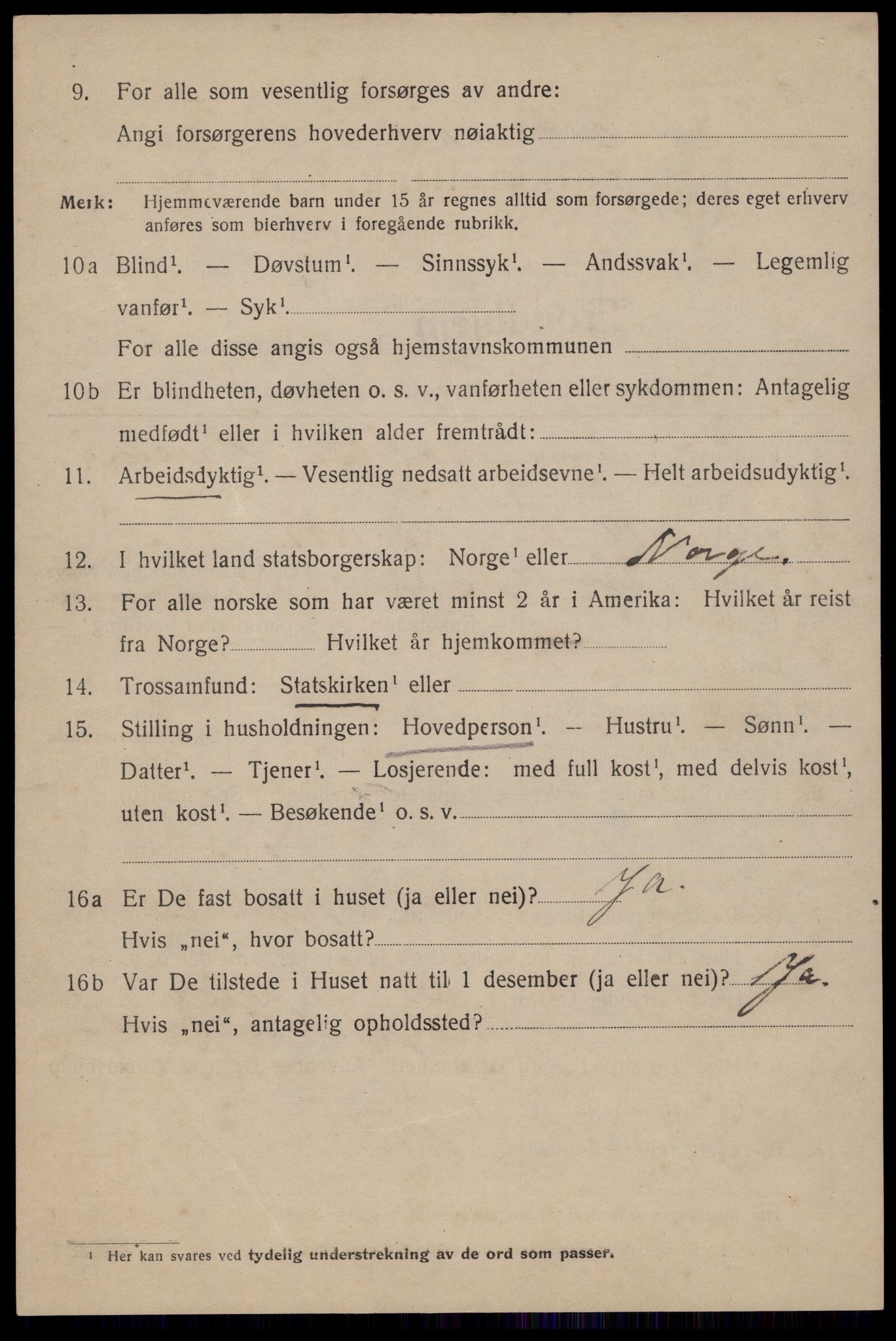 SAT, 1920 census for Trondheim, 1920, p. 101867