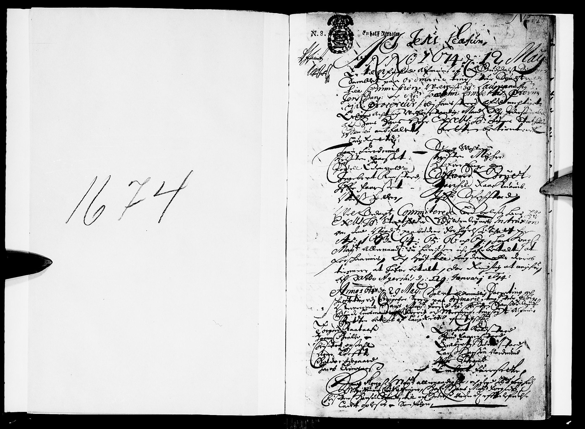 Sorenskriverier i Gudbrandsdalen, SAH/TING-036/G/Gb/Gbb/L0010: Tingbok - Sør-Gudbrandsdal, 1674, p. 0b-1a