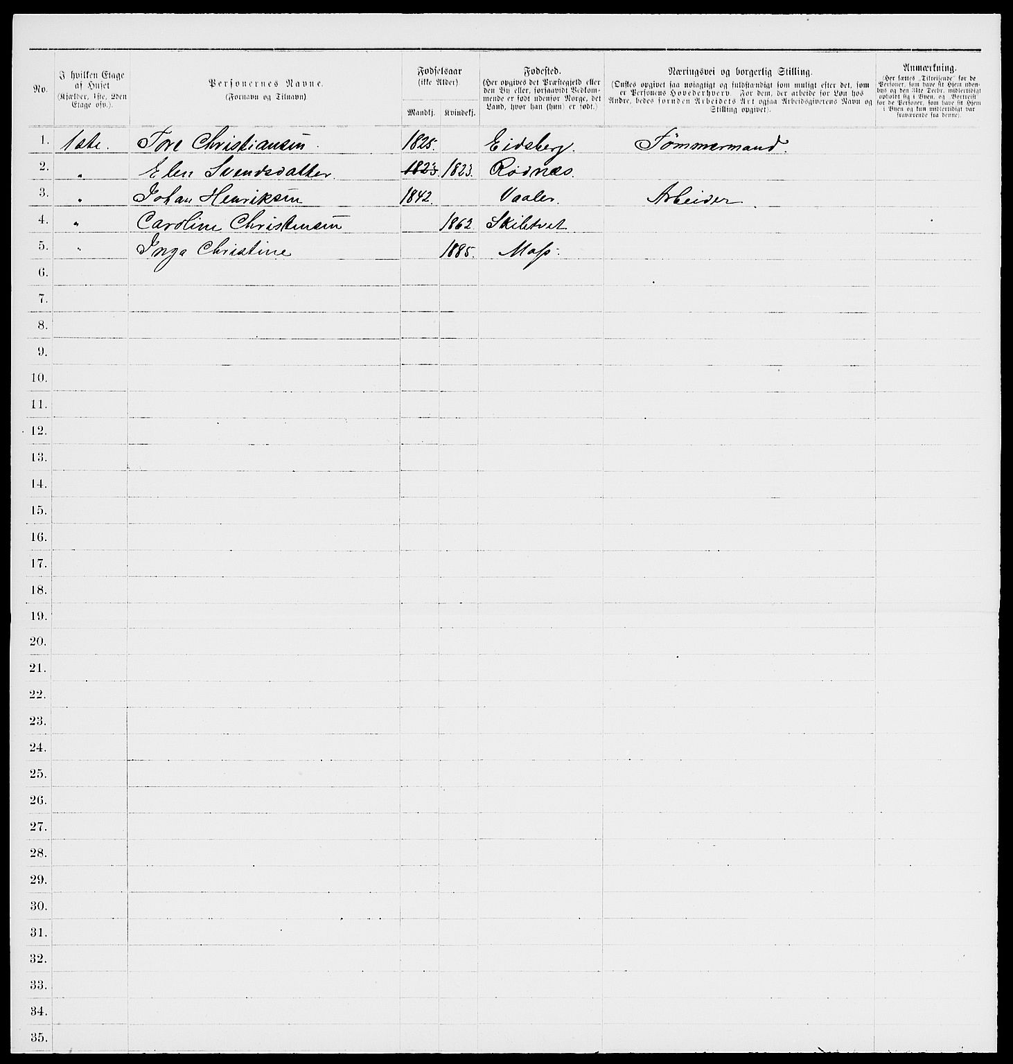 RA, 1885 census for 0104 Moss, 1885, p. 1020