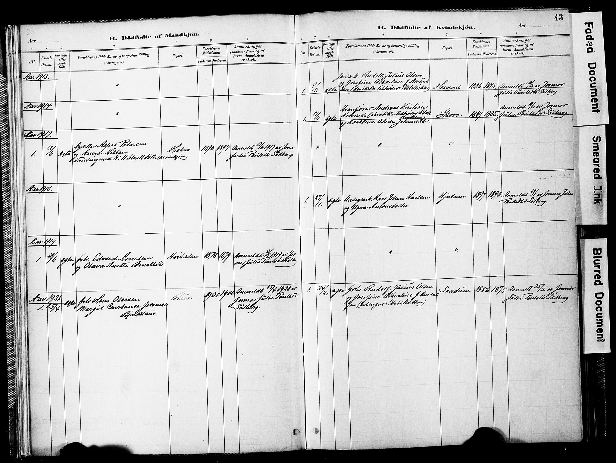 Spydeberg prestekontor Kirkebøker, SAO/A-10924/F/Fb/L0001: Parish register (official) no. II 1, 1886-1907, p. 43