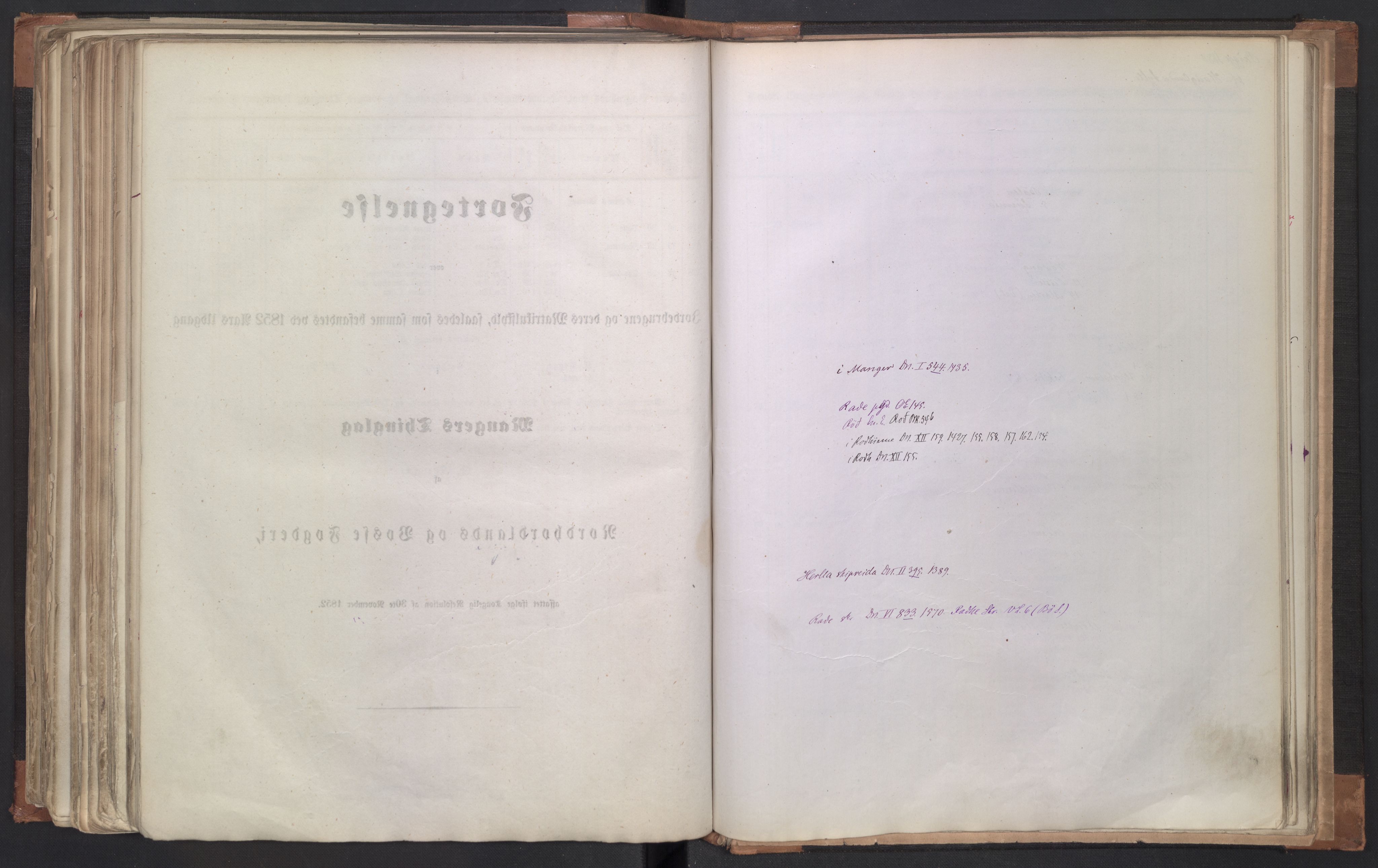 Rygh, AV/RA-PA-0034/F/Fb/L0011: Matrikkelen for 1838 - Søndre Bergenhus amt (Hordaaland fylke), 1838