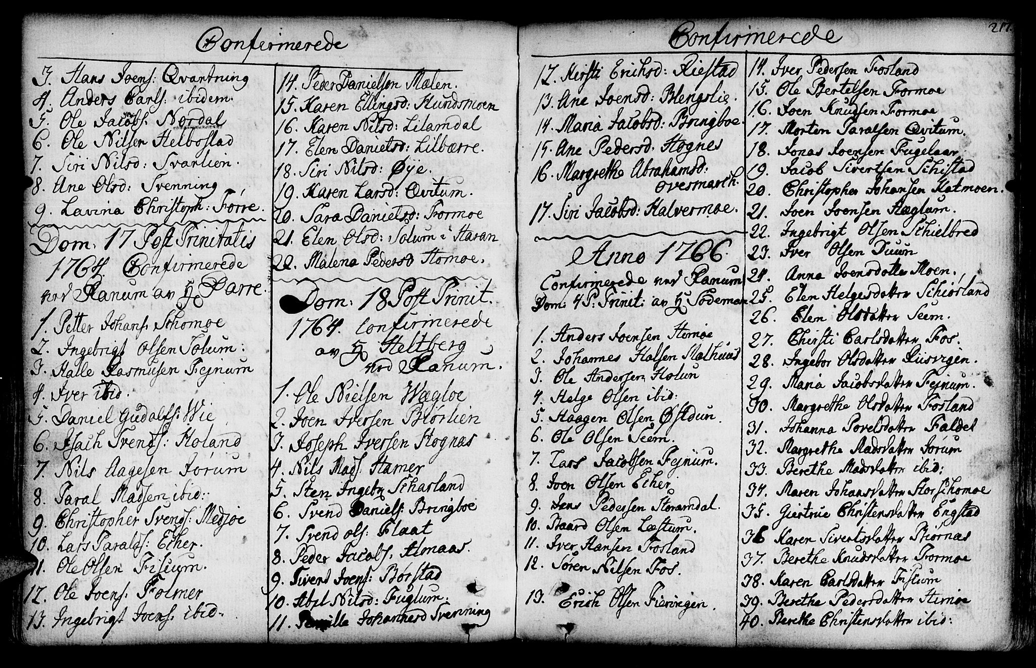 Ministerialprotokoller, klokkerbøker og fødselsregistre - Nord-Trøndelag, SAT/A-1458/764/L0542: Parish register (official) no. 764A02, 1748-1779, p. 217