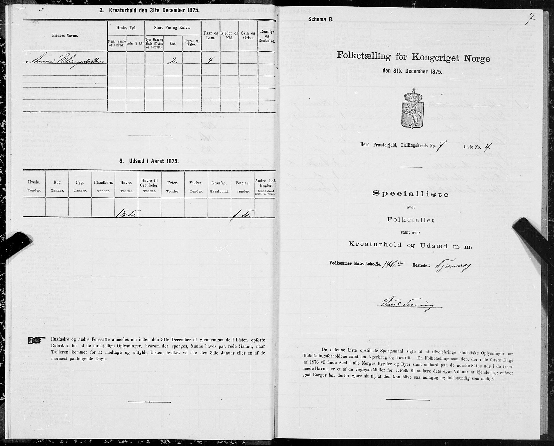 SAT, 1875 census for 1515P Herøy, 1875, p. 4007