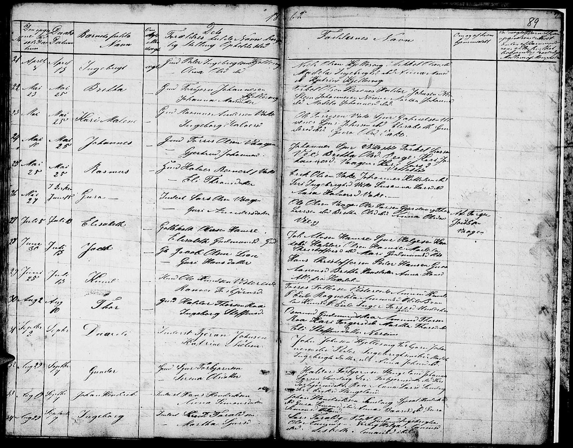 Ølen Sokneprestembete, AV/SAB-A-79201/H/Hab: Parish register (copy) no. A 1, 1851-1863, p. 89