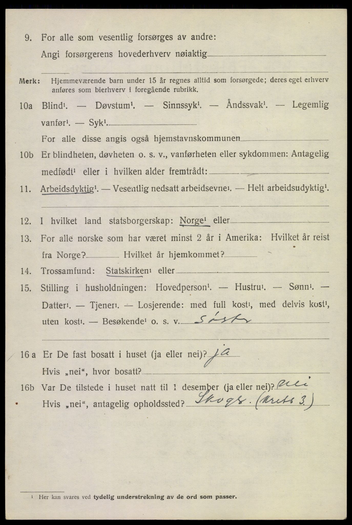 SAKO, 1920 census for Skoger, 1920, p. 8480