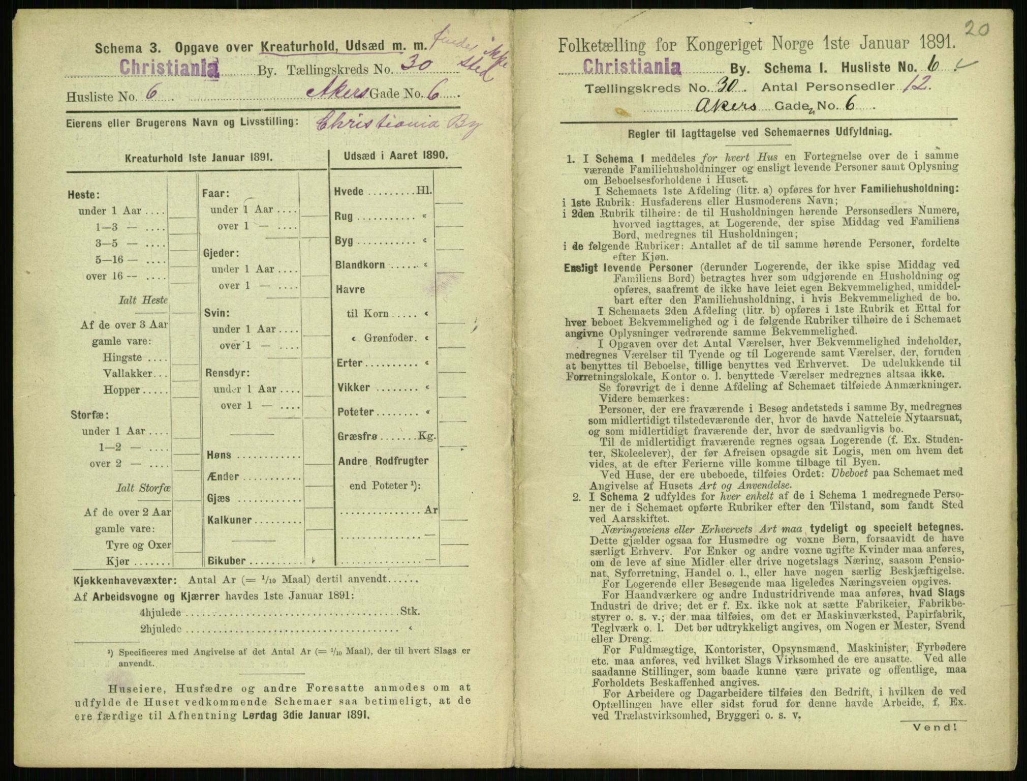 RA, 1891 census for 0301 Kristiania, 1891, p. 15543