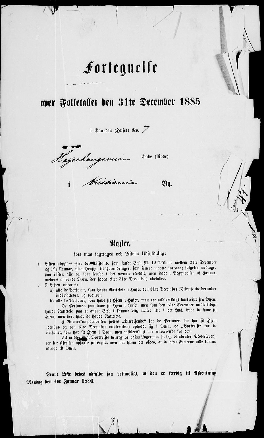 RA, 1885 census for 0301 Kristiania, 1885, p. 560