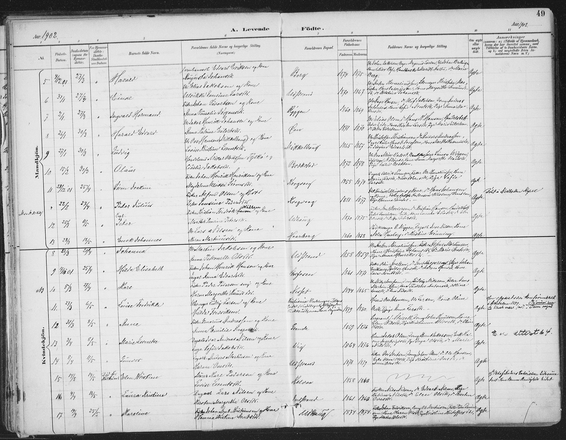 Ministerialprotokoller, klokkerbøker og fødselsregistre - Sør-Trøndelag, SAT/A-1456/659/L0743: Parish register (official) no. 659A13, 1893-1910, p. 49