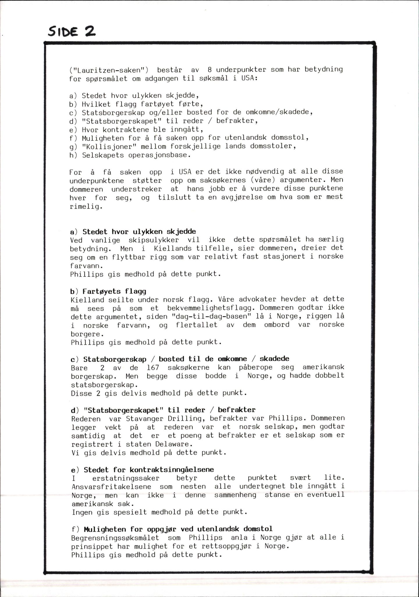 Pa 1660 - Kielland- fondet, AV/SAST-A-102242/X/Xa/L0001: Rapport til overlevende og etterlatte/ Kielland Bulletin, 1980-1998