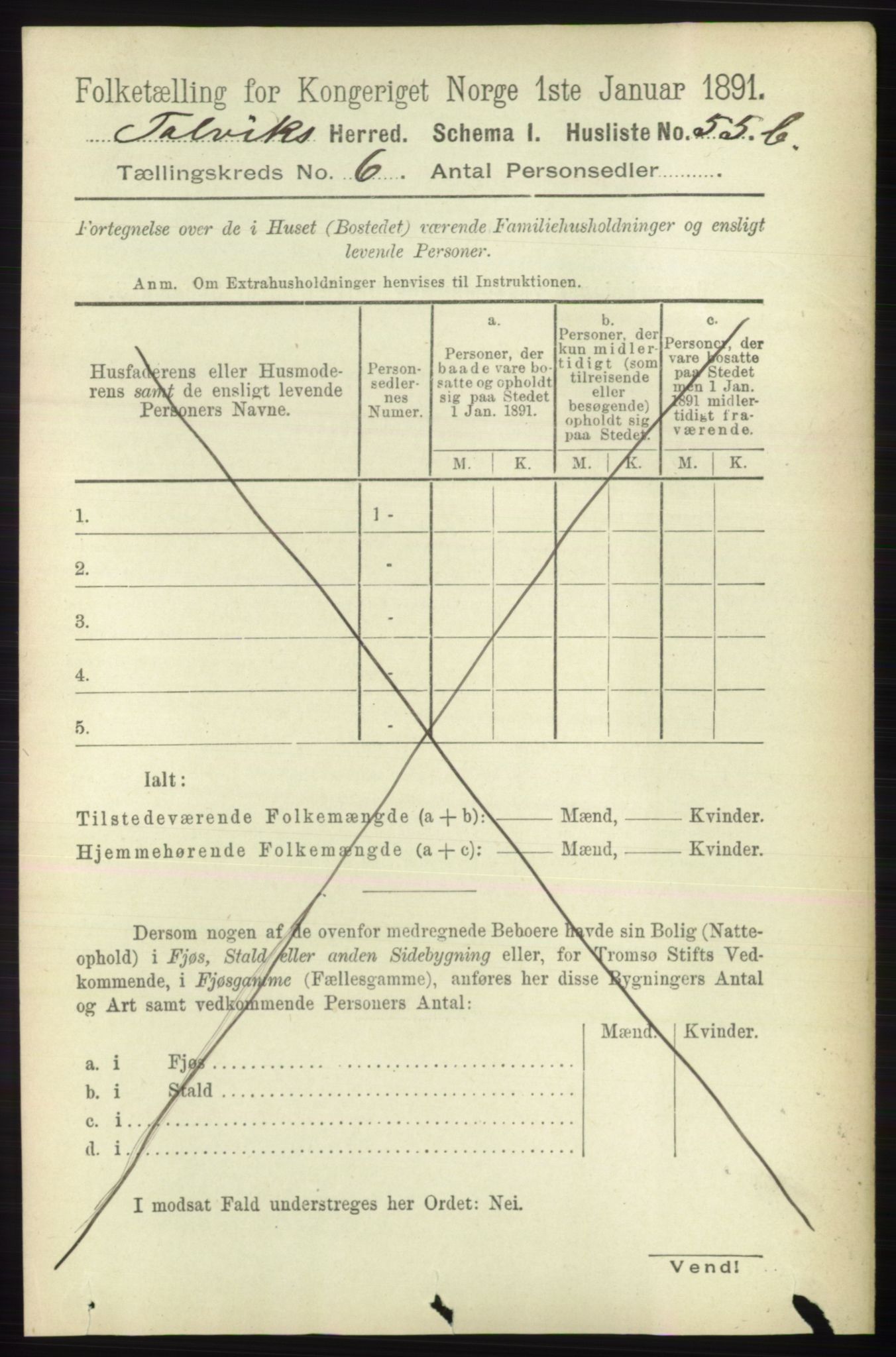 RA, 1891 census for 2013 Talvik, 1891, p. 1612
