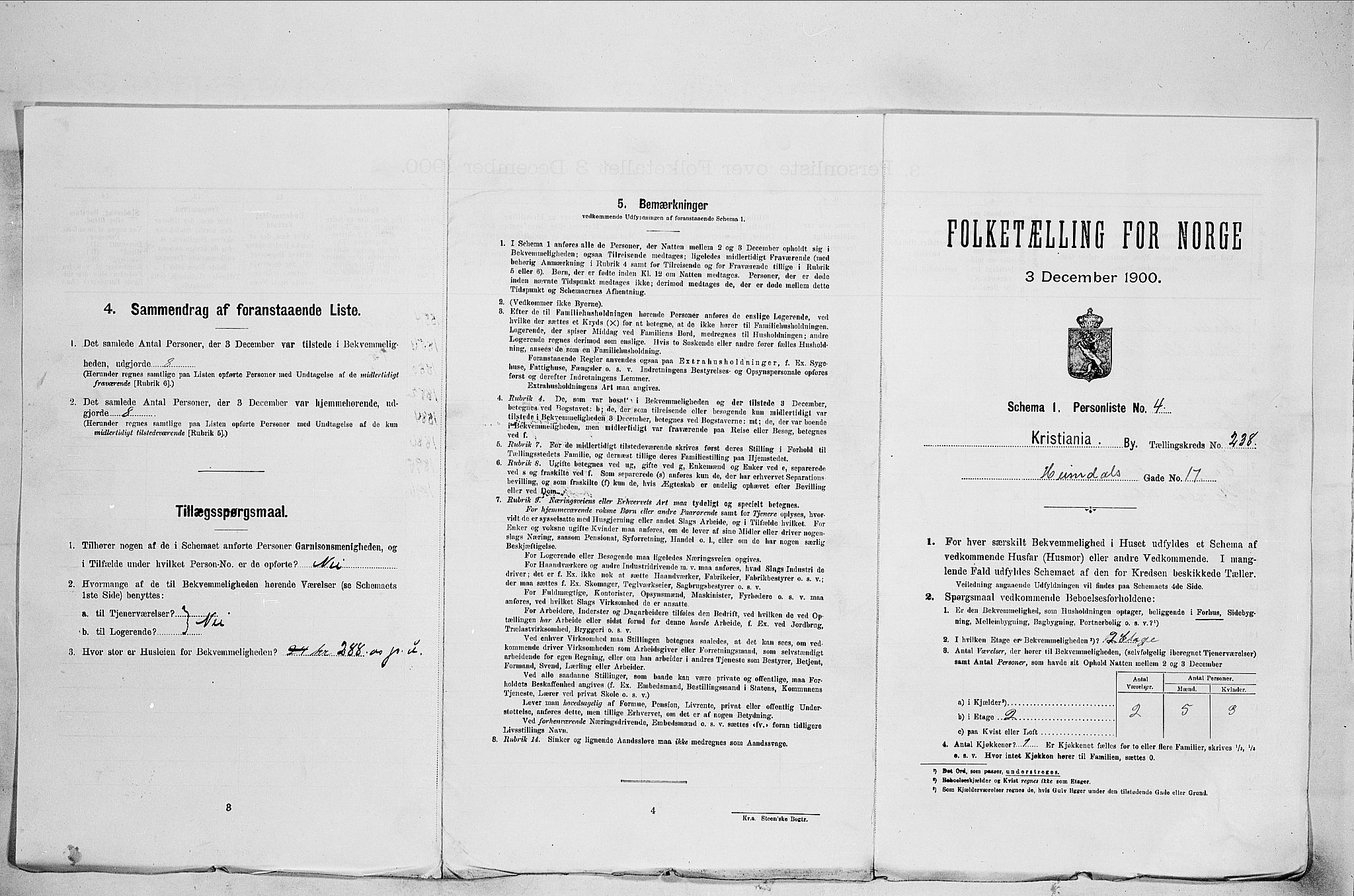 SAO, 1900 census for Kristiania, 1900, p. 34533