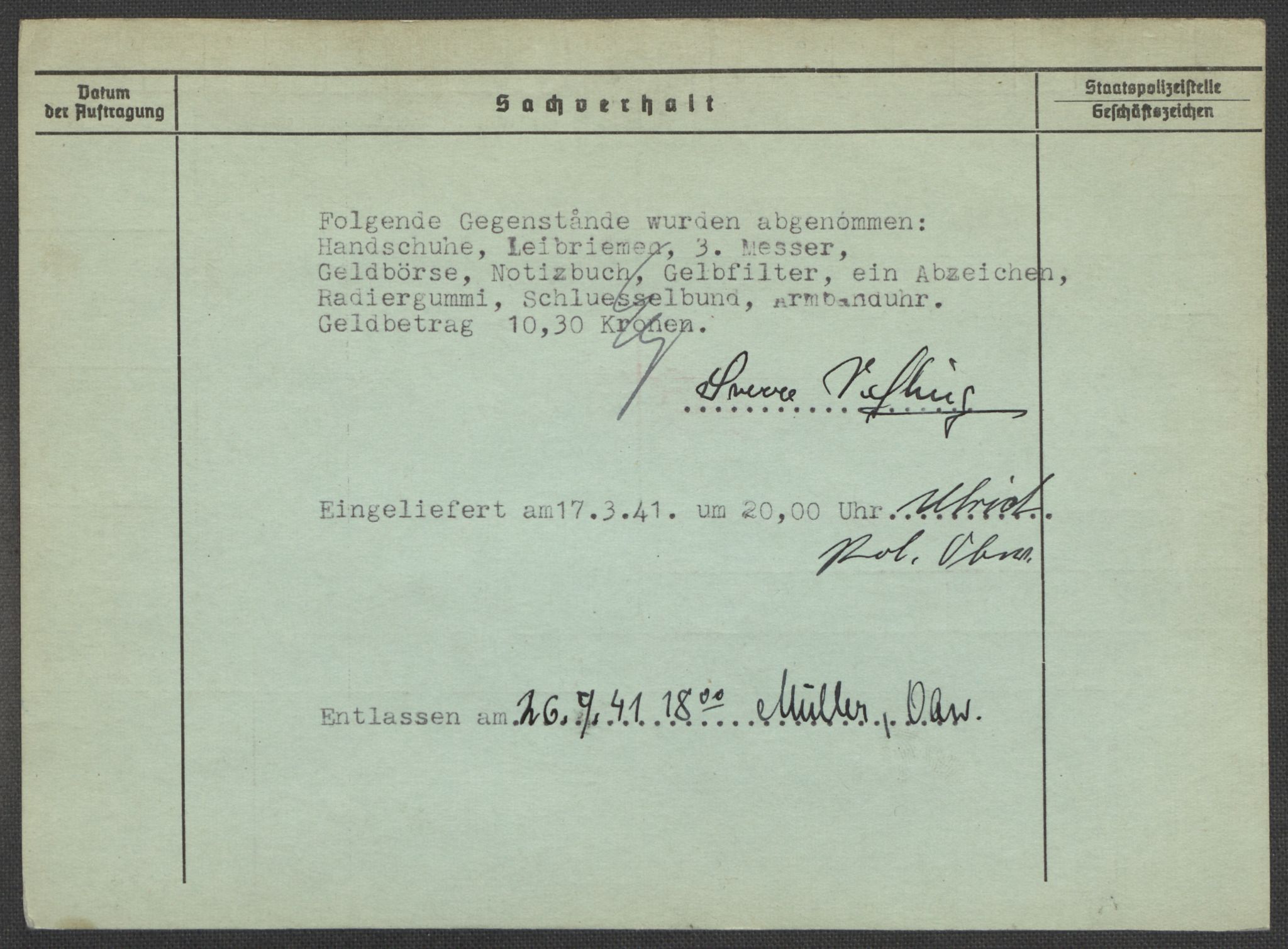 Befehlshaber der Sicherheitspolizei und des SD, AV/RA-RAFA-5969/E/Ea/Eaa/L0010: Register over norske fanger i Møllergata 19: Sø-Å, 1940-1945, p. 715