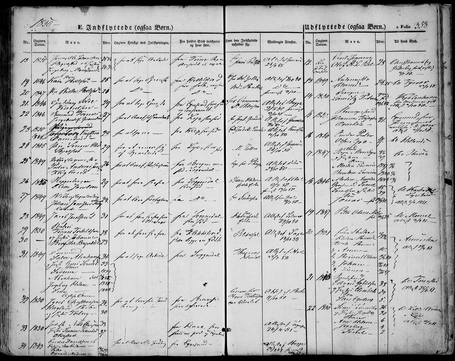 Domkirken sokneprestkontor, SAST/A-101812/001/30/30BA/L0016: Parish register (official) no. A 15, 1844-1854, p. 358