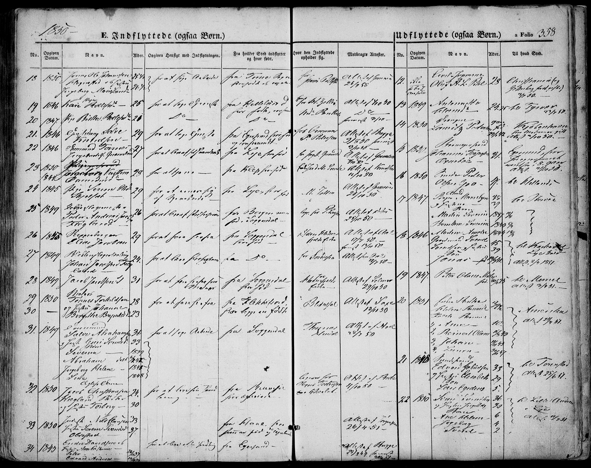 Domkirken sokneprestkontor, AV/SAST-A-101812/001/30/30BA/L0016: Parish register (official) no. A 15, 1844-1854, p. 358