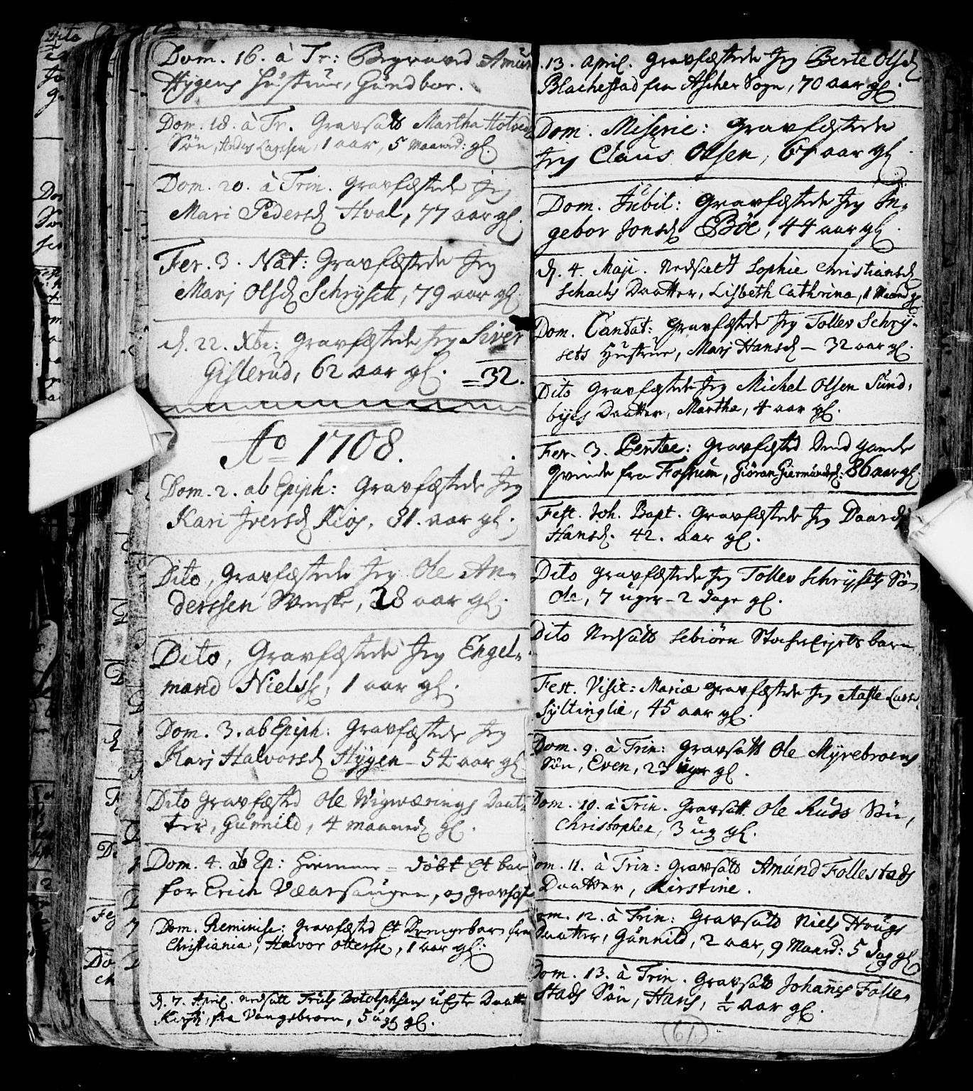 Røyken kirkebøker, SAKO/A-241/F/Fa/L0001: Parish register (official) no. 1, 1701-1730, p. 61