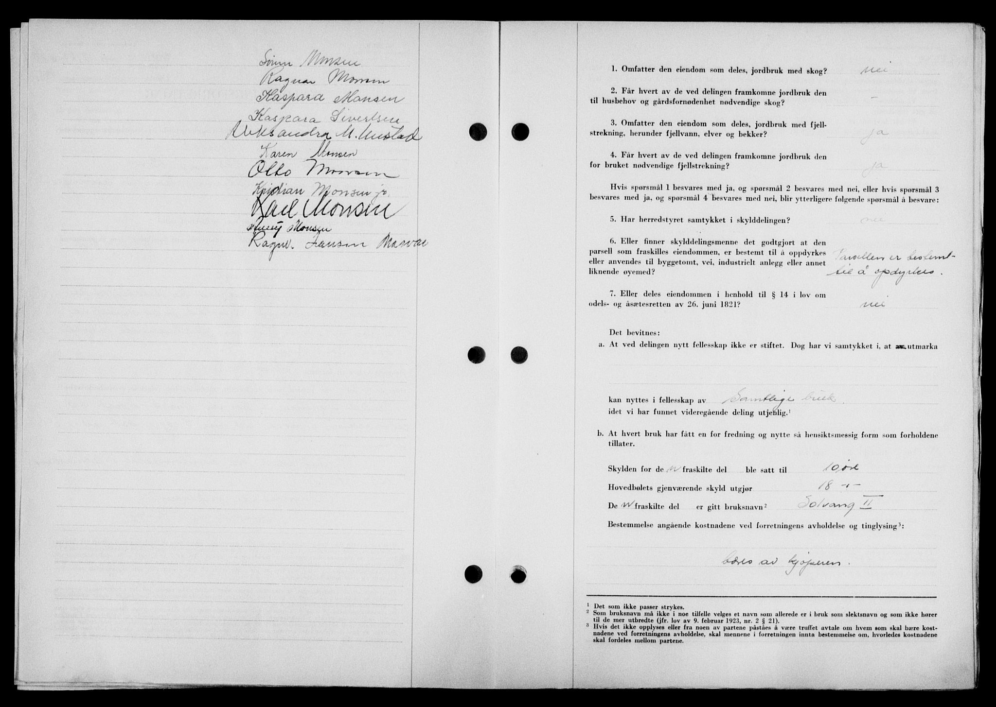 Lofoten sorenskriveri, SAT/A-0017/1/2/2C/L0022a: Mortgage book no. 22a, 1949-1950, Diary no: : 2486/1949