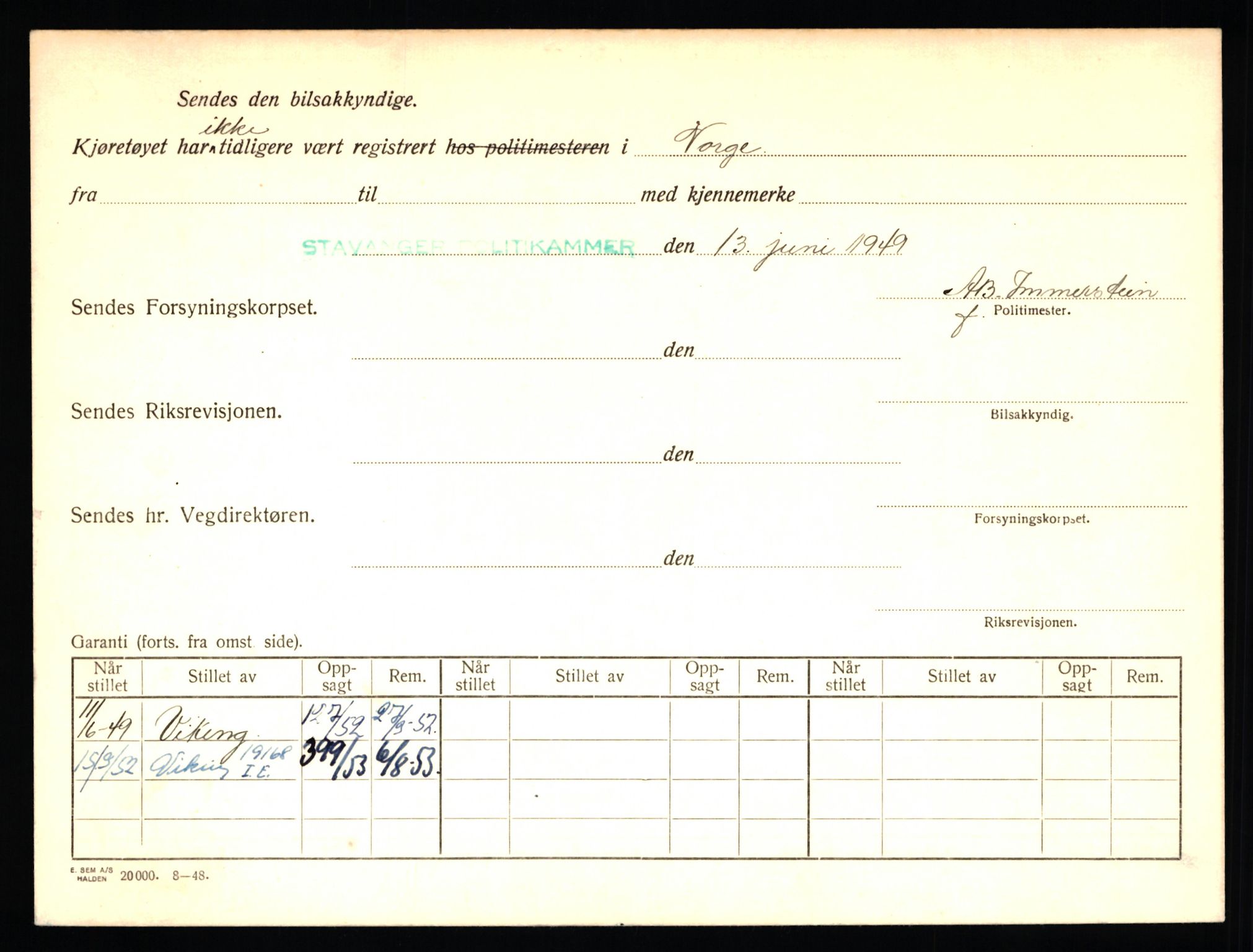 Stavanger trafikkstasjon, AV/SAST-A-101942/0/F/L0004: L-1000 - L-1349, 1930-1971, p. 14