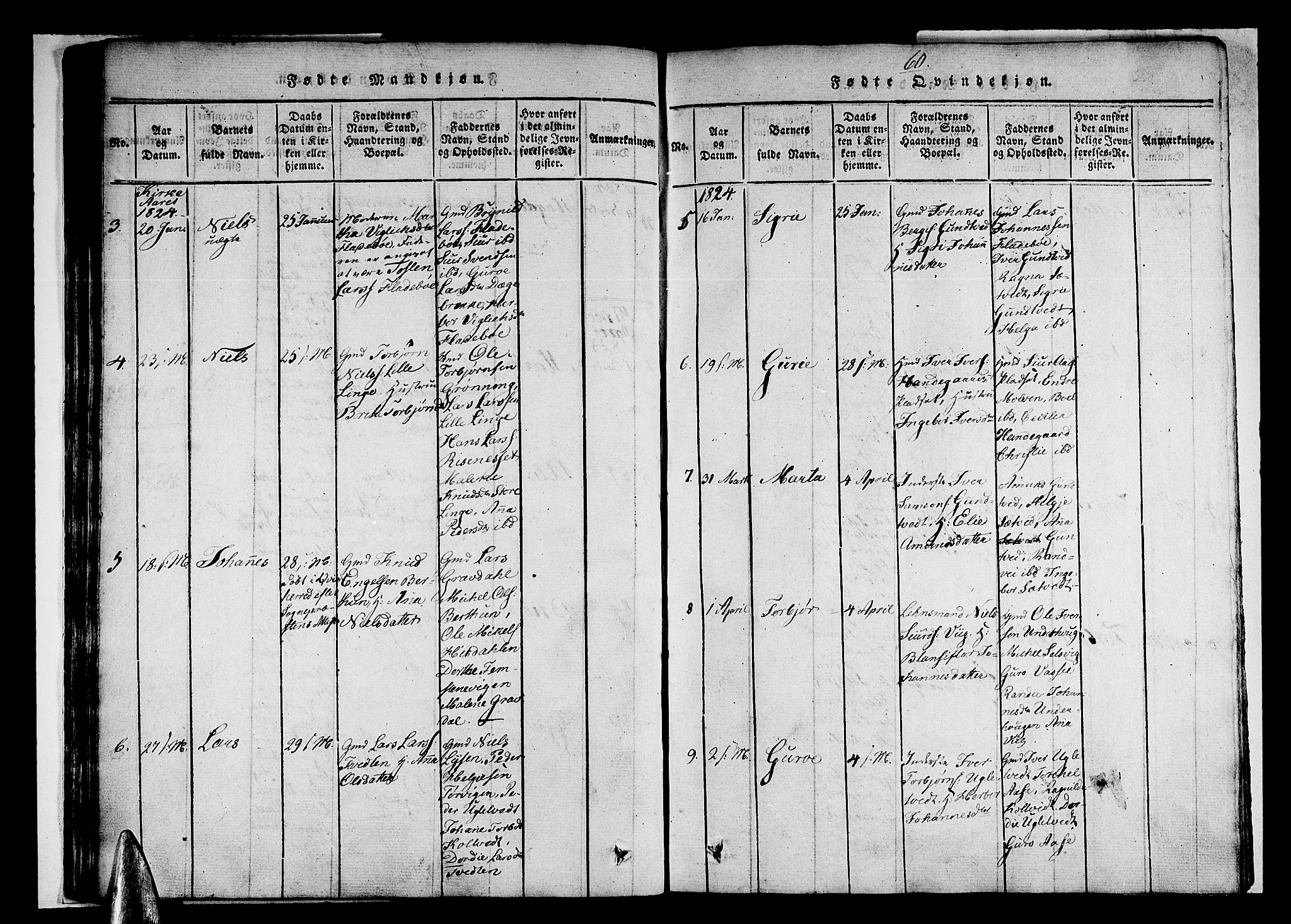 Strandebarm sokneprestembete, AV/SAB-A-78401/H/Haa: Parish register (official) no. A 5, 1816-1826, p. 60