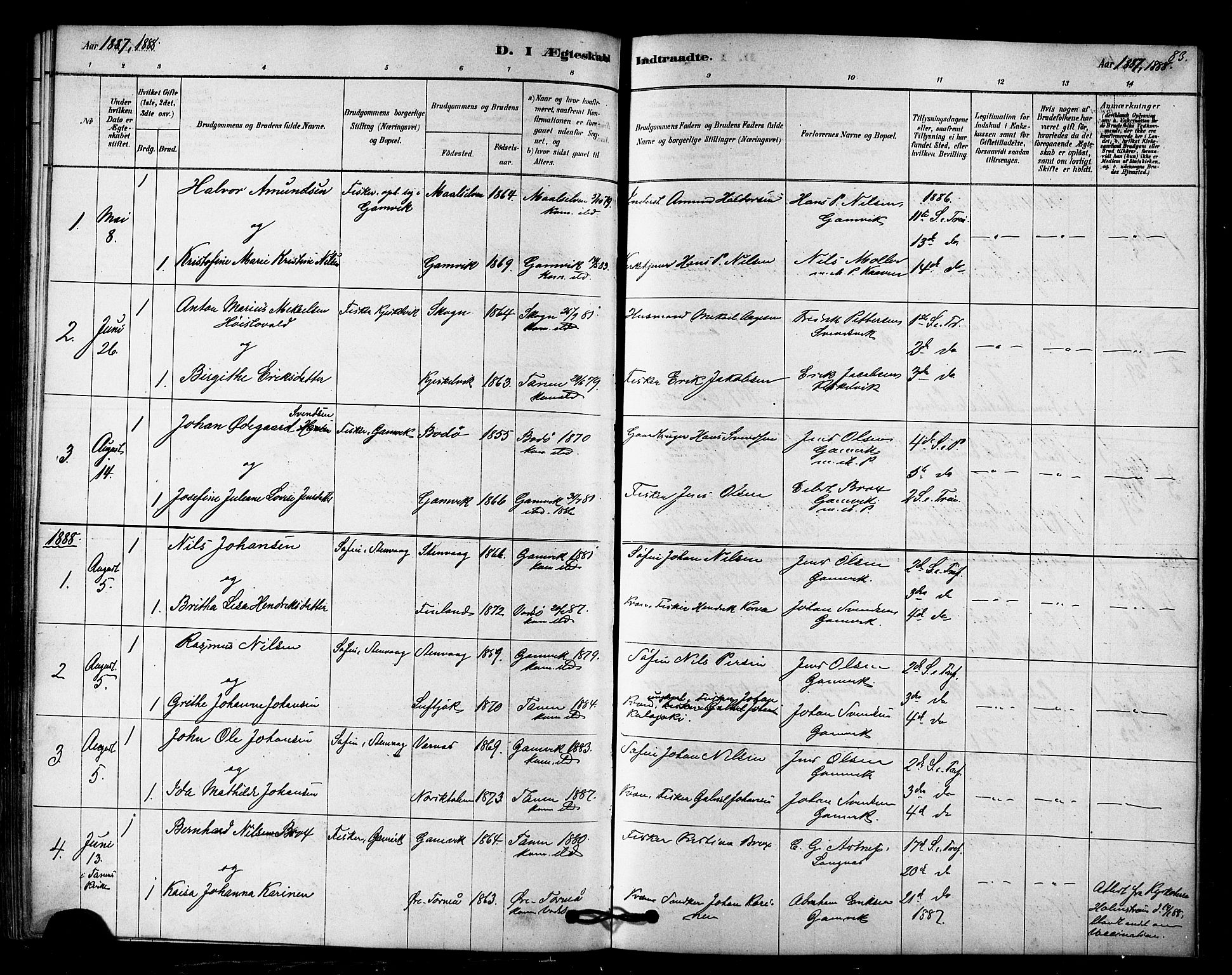 Tana sokneprestkontor, SATØ/S-1334/H/Ha/L0003kirke: Parish register (official) no. 3, 1878-1892, p. 83