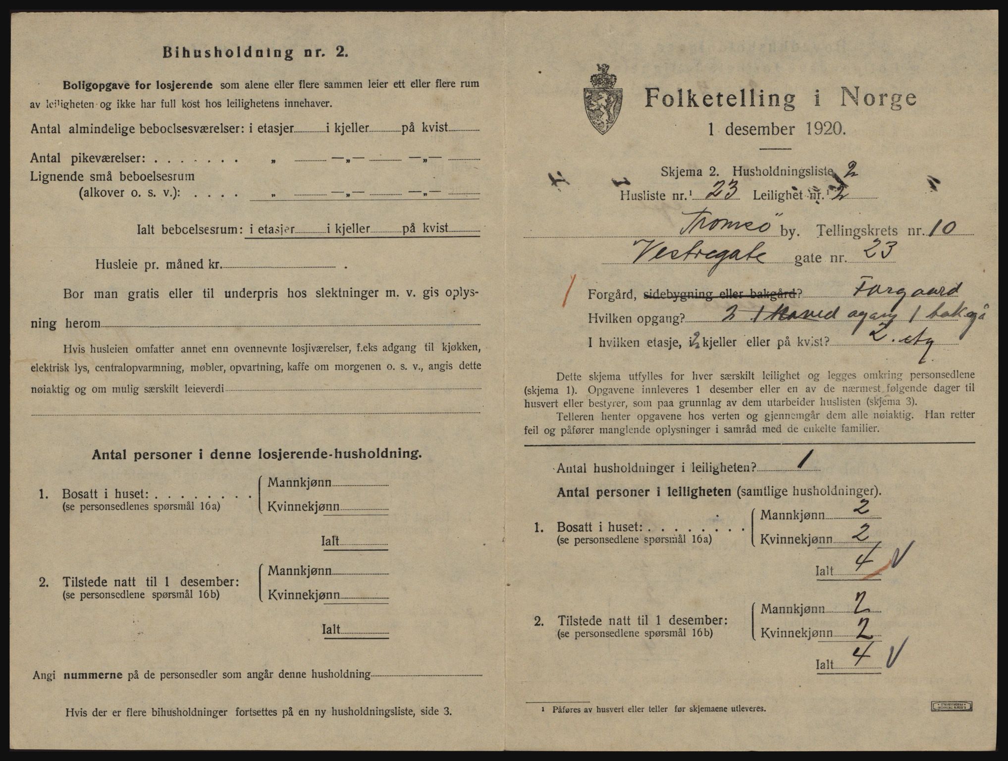 SATØ, 1920 census for Tromsø, 1920, p. 5269