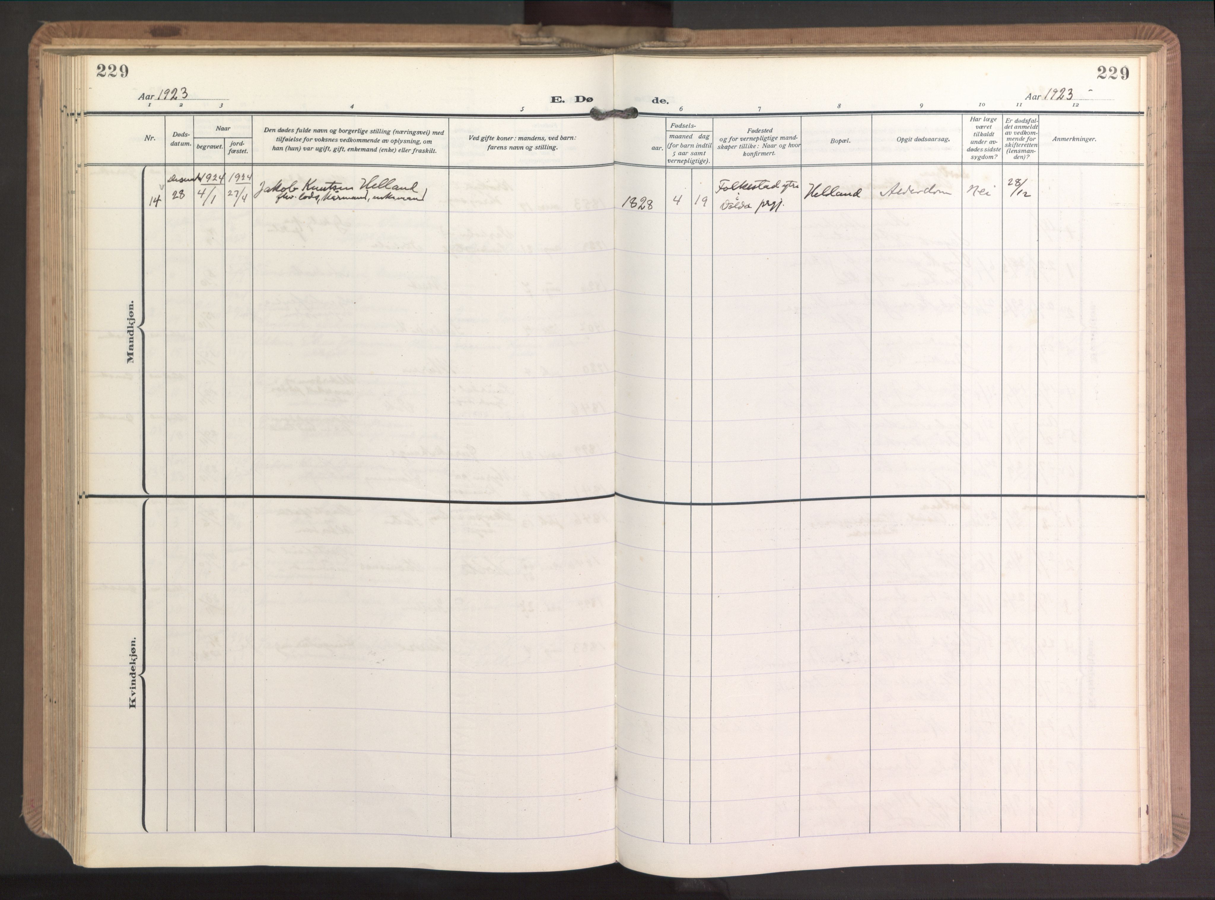 Ministerialprotokoller, klokkerbøker og fødselsregistre - Møre og Romsdal, AV/SAT-A-1454/503/L0044: Parish register (official) no. 503A12, 1918-1931, p. 229