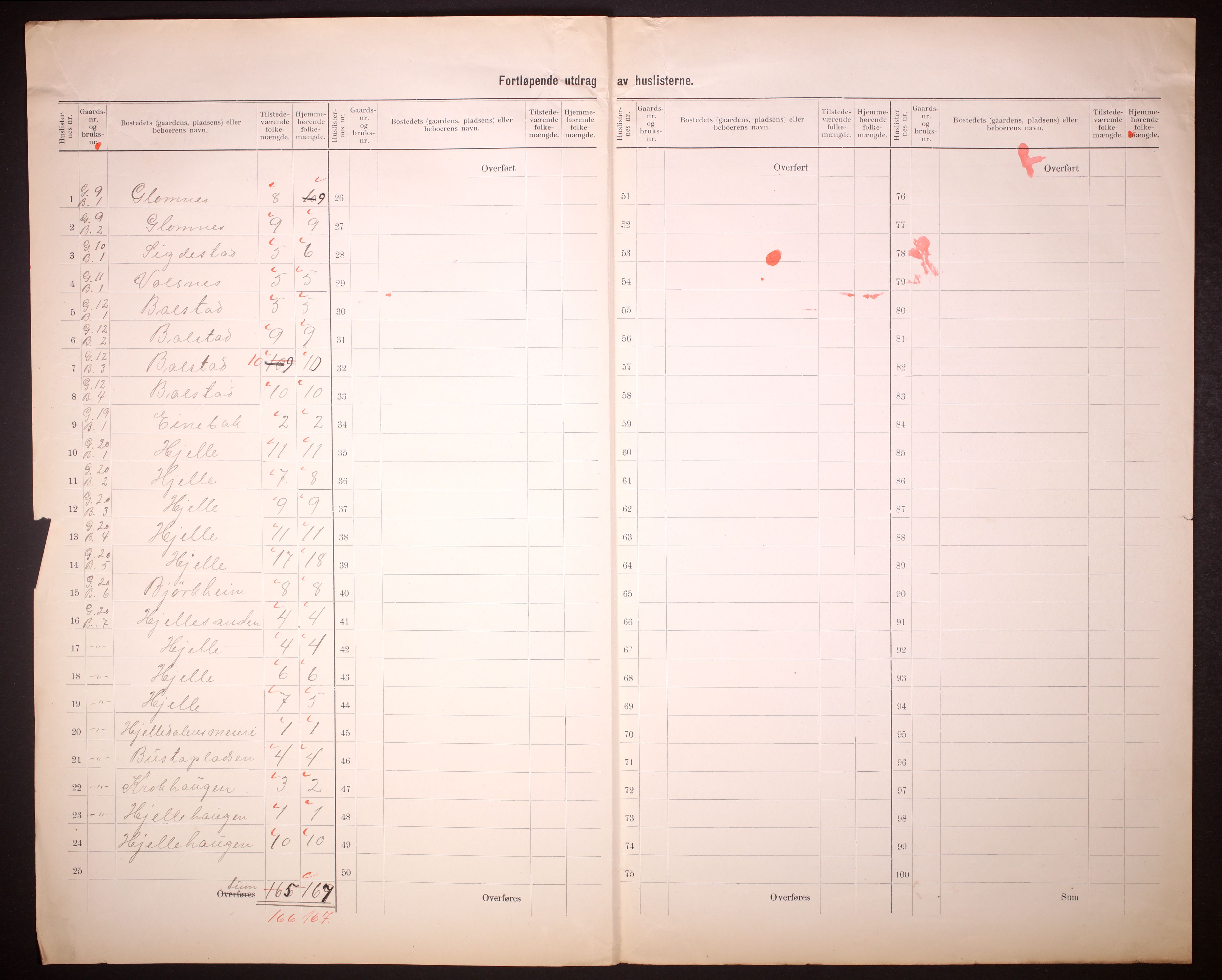 RA, 1910 census for Stryn, 1910, p. 11