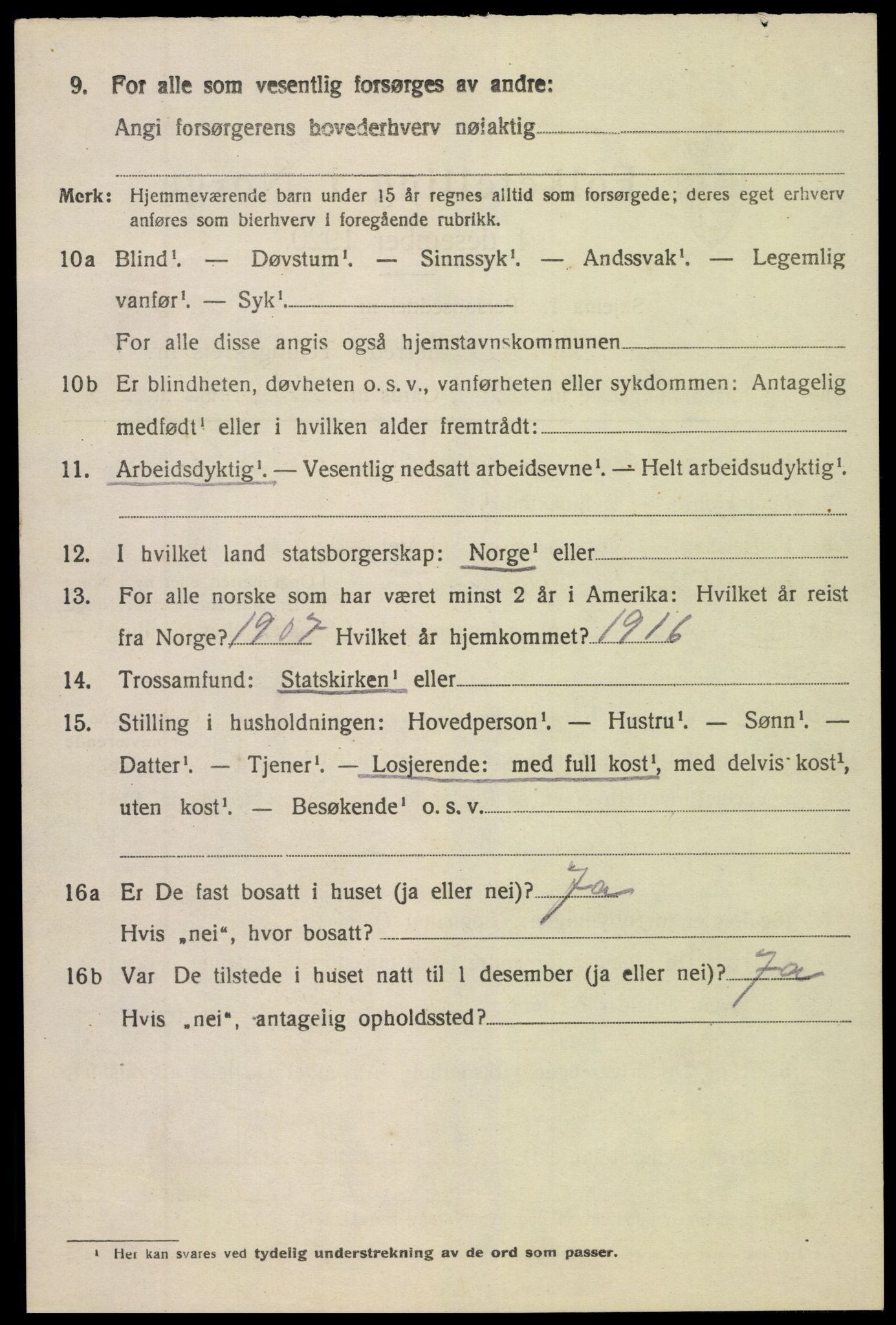 SAK, 1920 census for Vegårshei, 1920, p. 4025