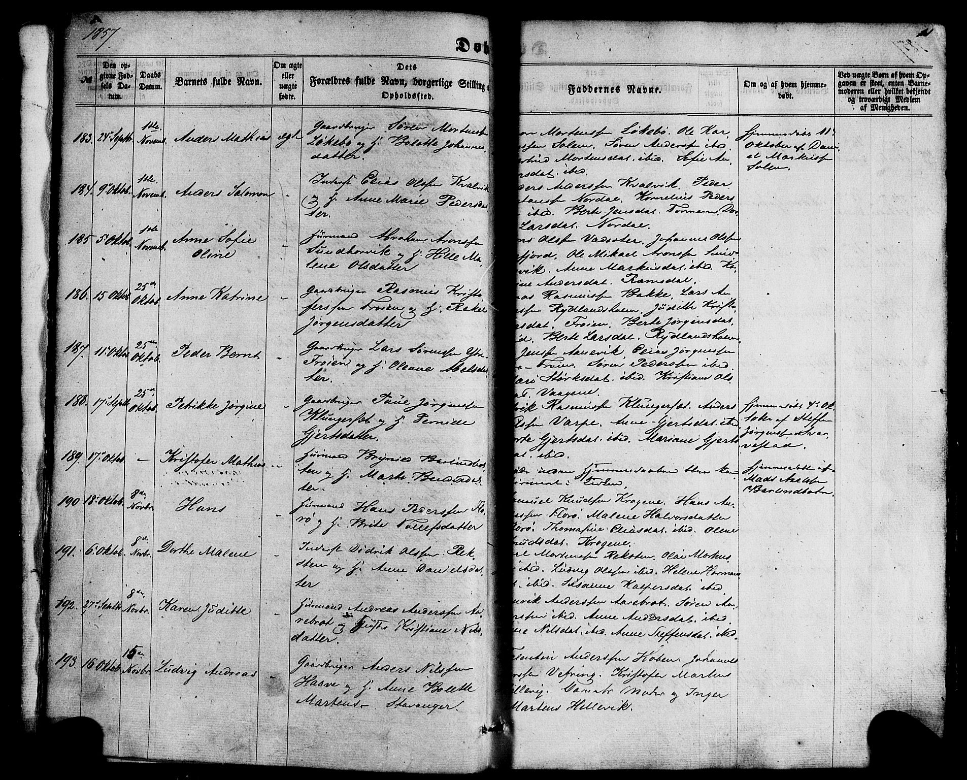 Kinn sokneprestembete, SAB/A-80801/H/Haa/Haaa/L0006: Parish register (official) no. A 6, 1857-1885, p. 11