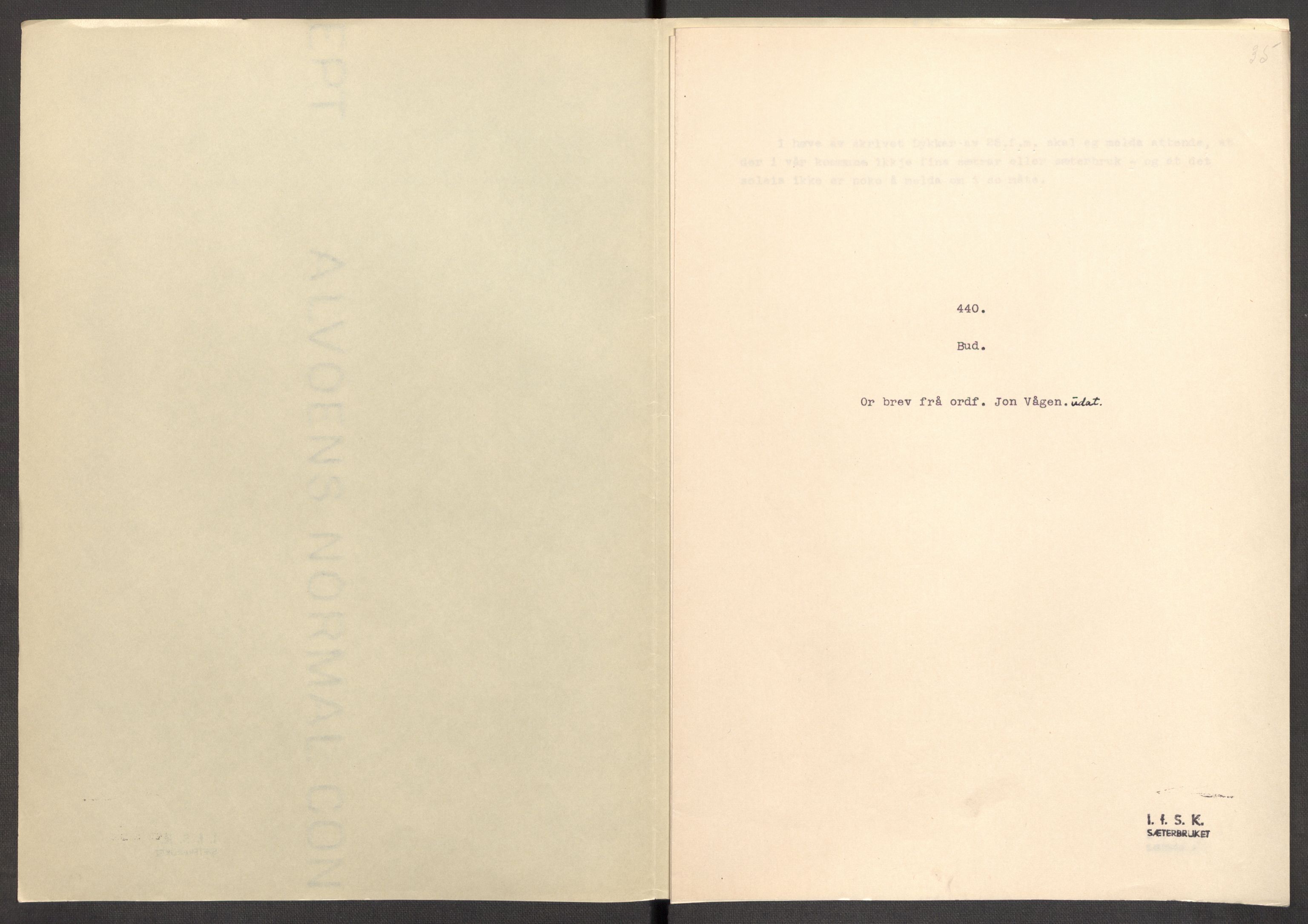 Instituttet for sammenlignende kulturforskning, AV/RA-PA-0424/F/Fc/L0013/0001: Eske B13: / Møre og Romsdal (perm XXXV), 1933-1938, p. 35