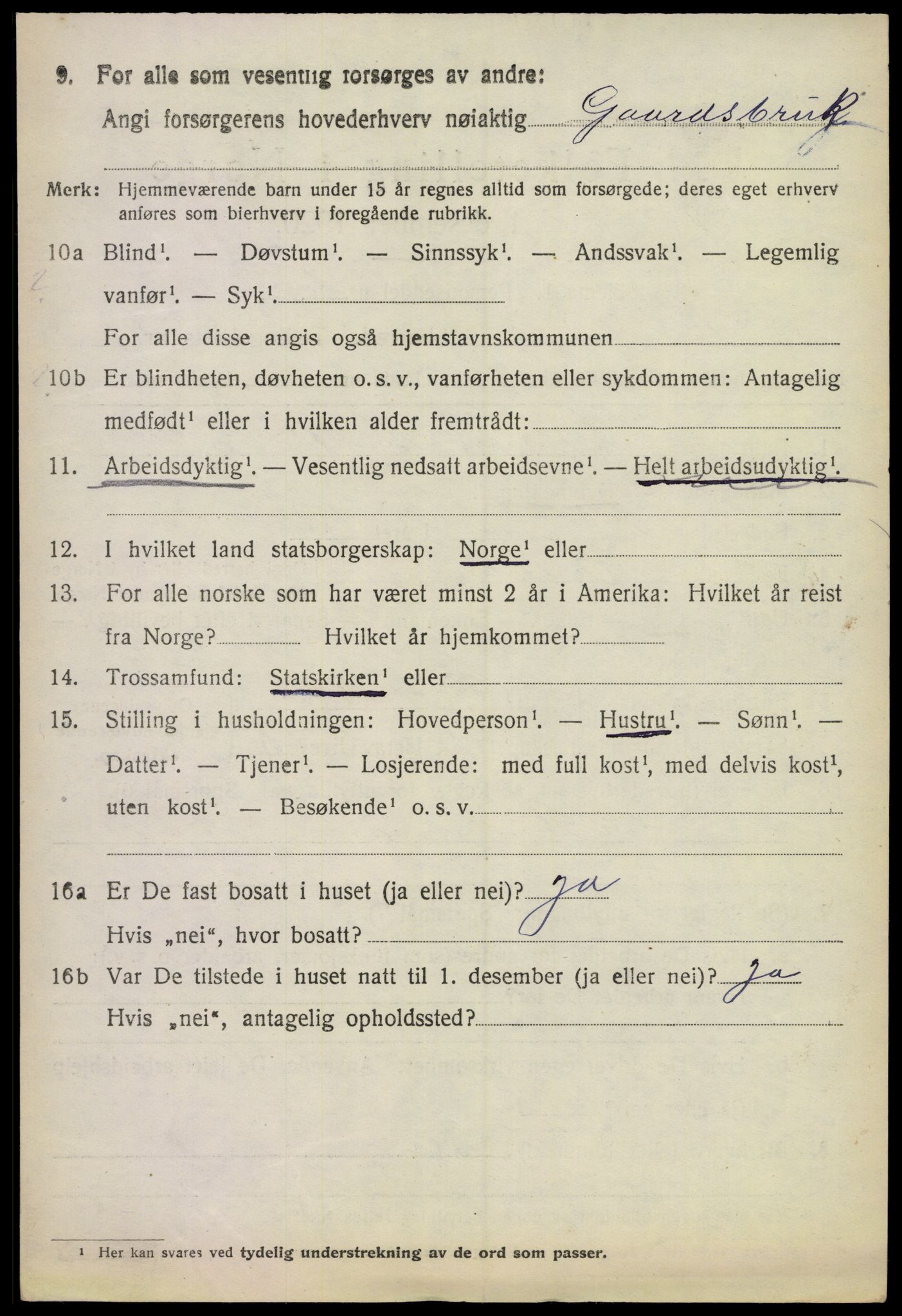 SAKO, 1920 census for Rauland, 1920, p. 471