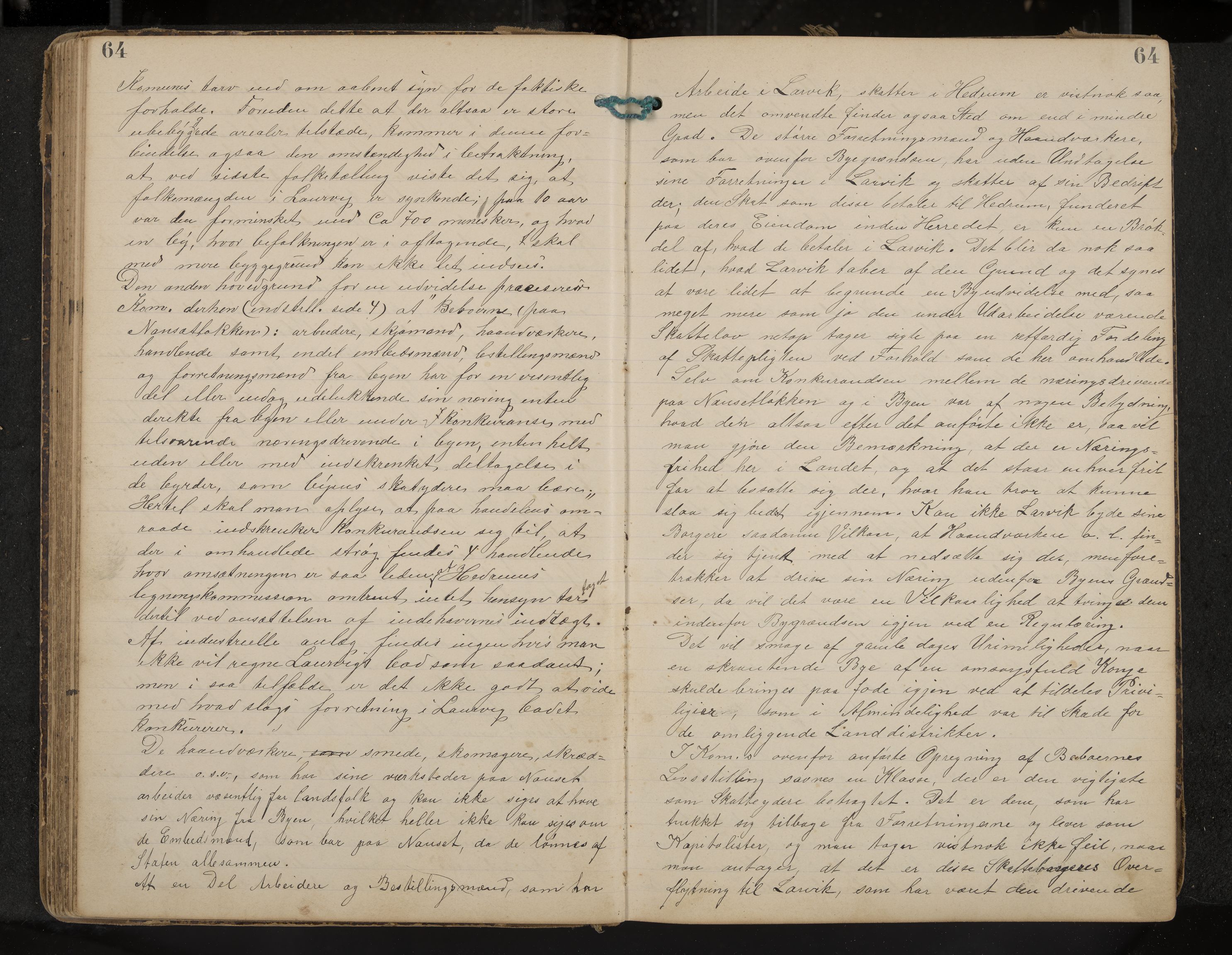 Hedrum formannskap og sentraladministrasjon, IKAK/0727021/A/Aa/L0005: Møtebok, 1899-1911, p. 64