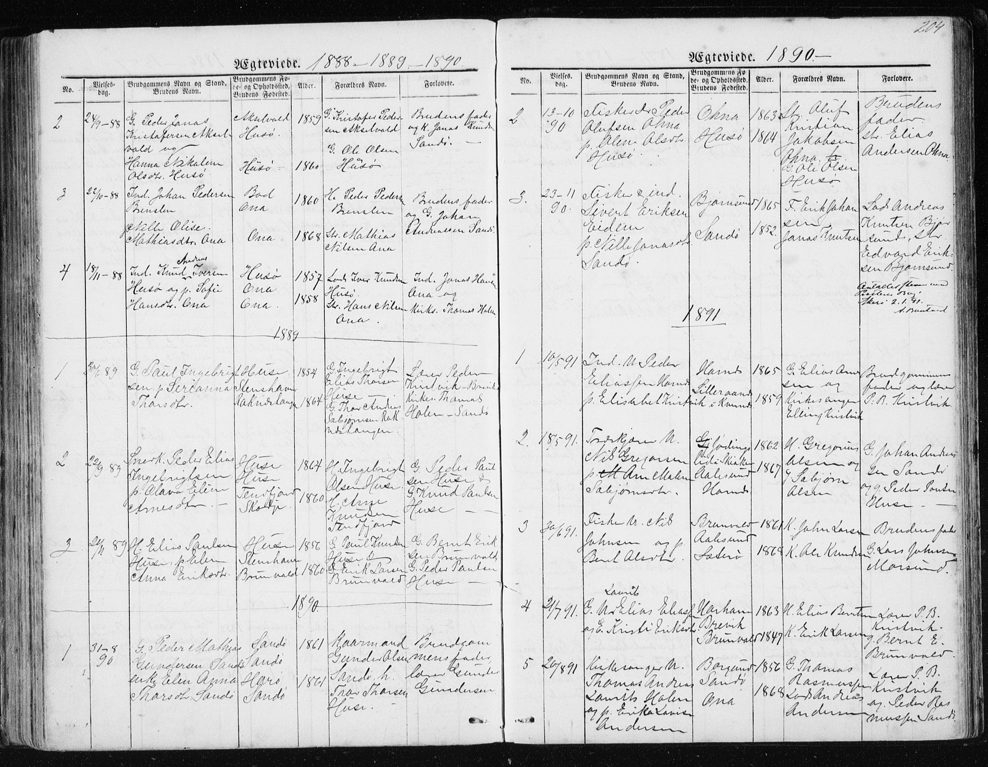 Ministerialprotokoller, klokkerbøker og fødselsregistre - Møre og Romsdal, AV/SAT-A-1454/561/L0732: Parish register (copy) no. 561C02, 1867-1900, p. 204