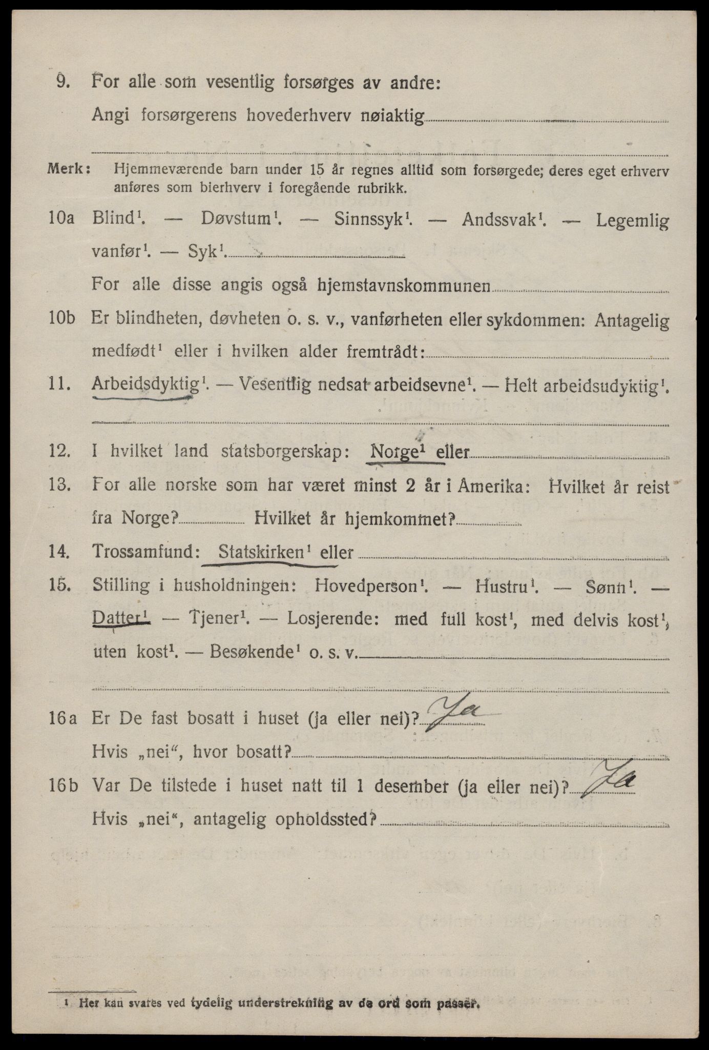 SAST, 1920 census for Sokndal, 1920, p. 2104