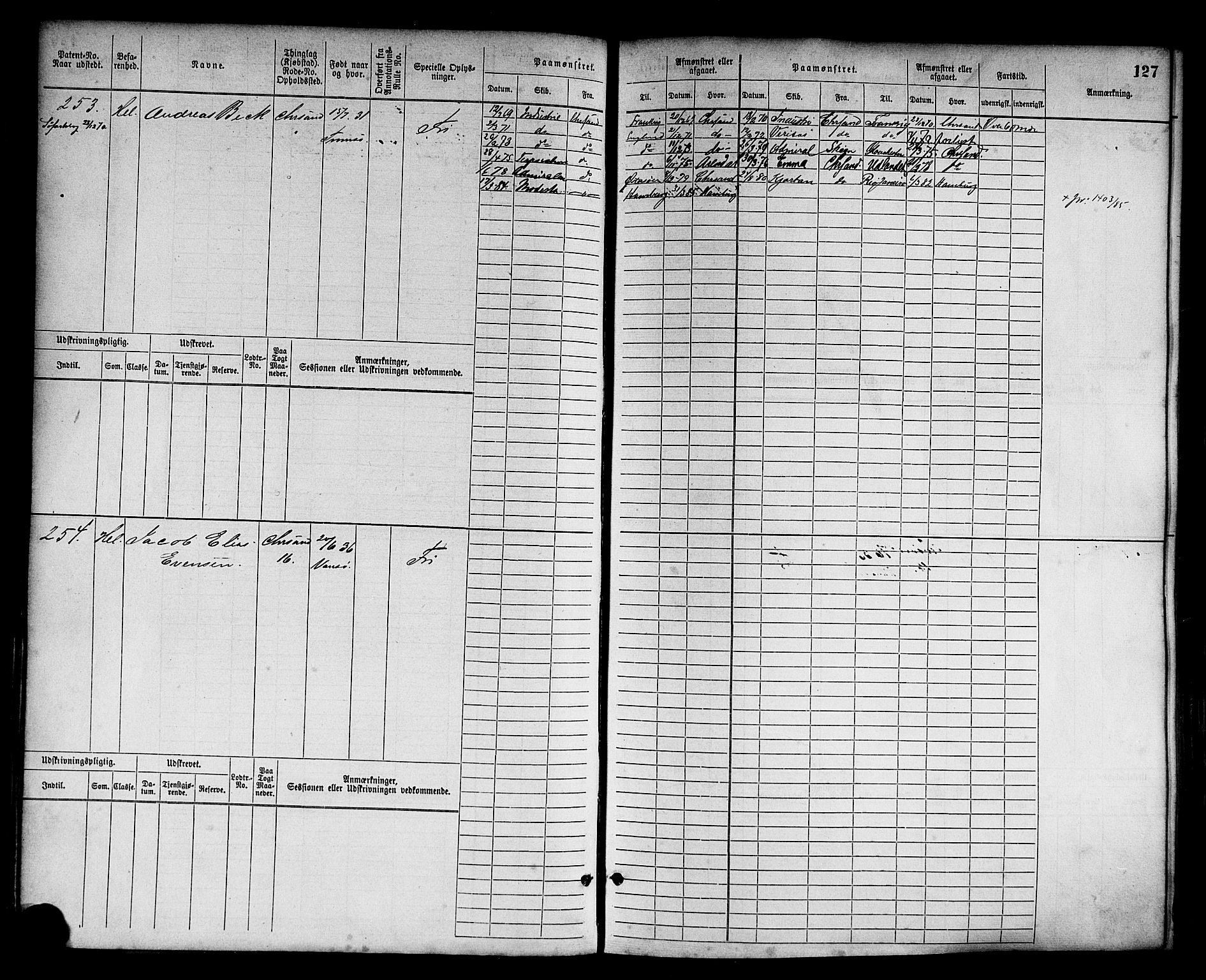 Kristiansand mønstringskrets, AV/SAK-2031-0015/F/Fb/L0003: Hovedrulle nr 1-762, I-10, 1860-1911, p. 138