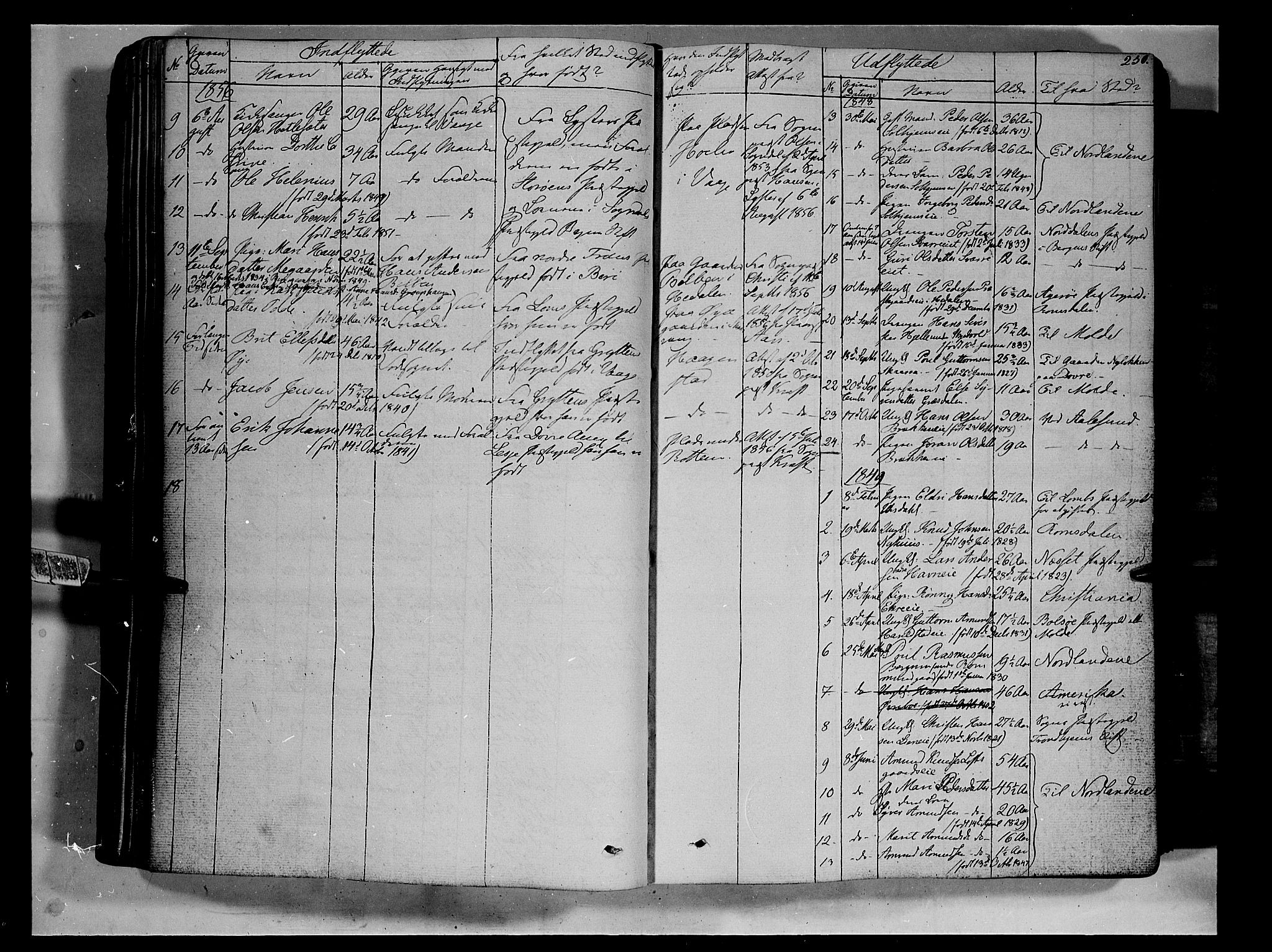 Vågå prestekontor, SAH/PREST-076/H/Ha/Haa/L0005: Parish register (official) no. 5 /1, 1842-1856, p. 250