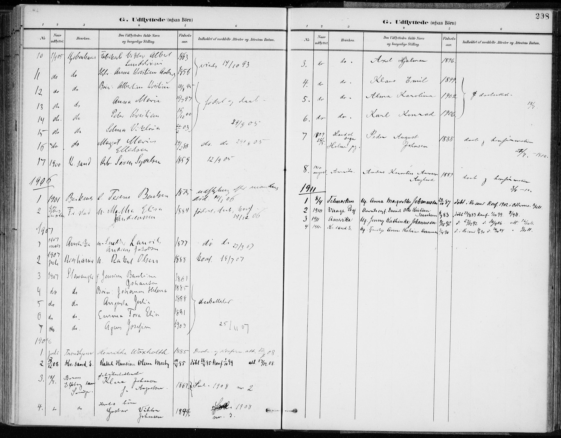 Oddernes sokneprestkontor, AV/SAK-1111-0033/F/Fa/Faa/L0010: Parish register (official) no. A 10, 1897-1911, p. 298