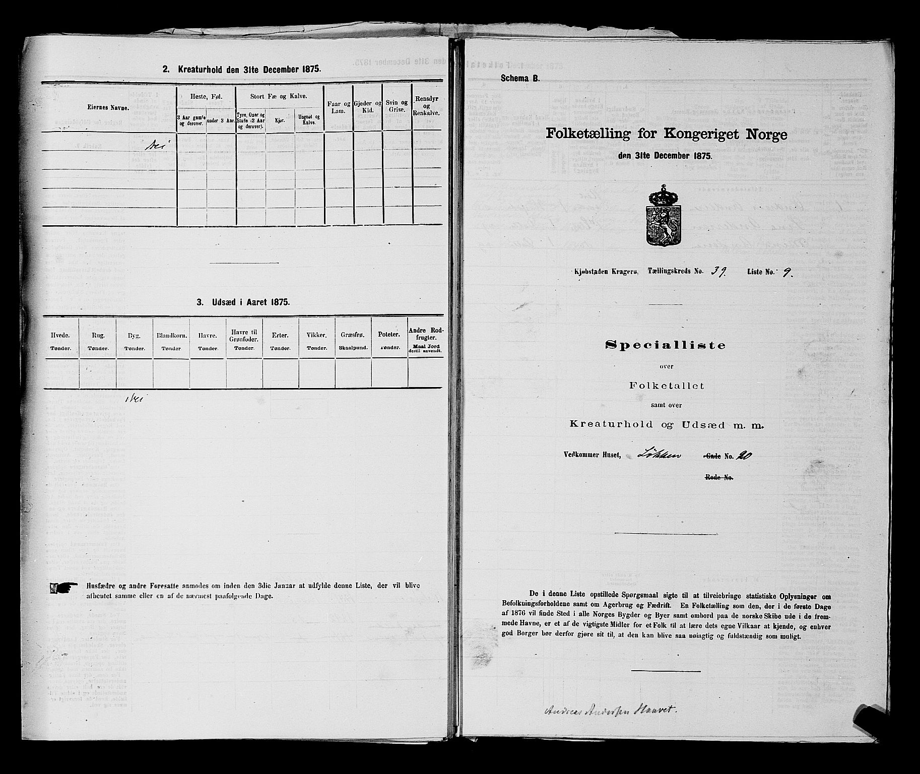 SAKO, 1875 census for 0801P Kragerø, 1875, p. 863