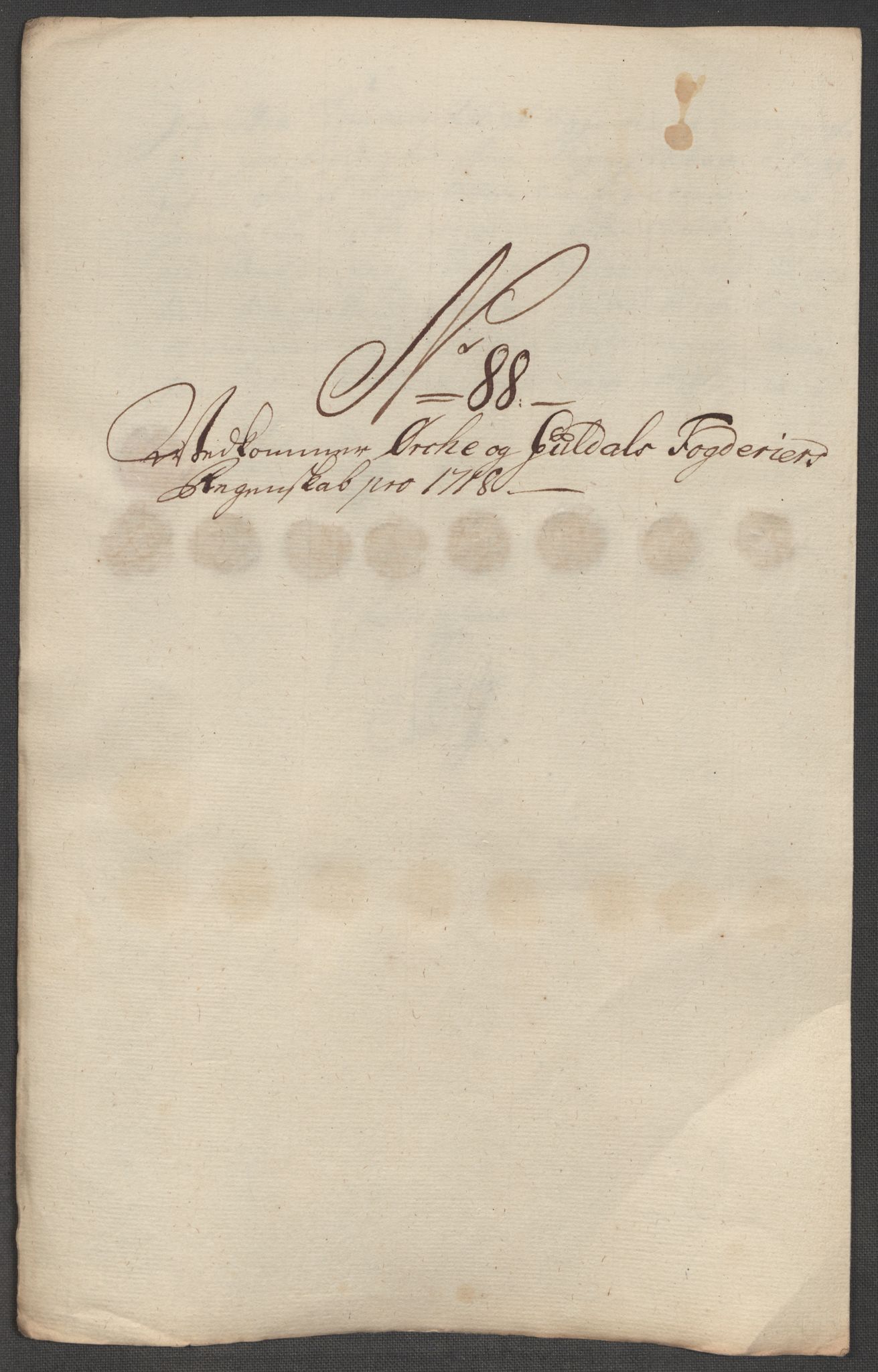 Rentekammeret inntil 1814, Reviderte regnskaper, Fogderegnskap, AV/RA-EA-4092/R60/L3972: Fogderegnskap Orkdal og Gauldal, 1718, p. 230