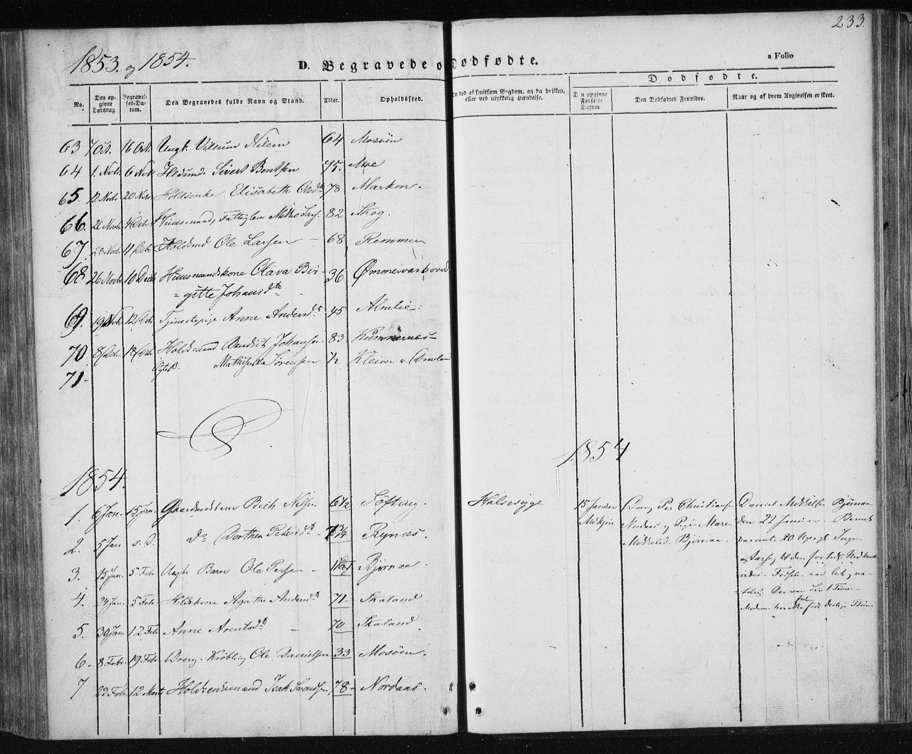 Ministerialprotokoller, klokkerbøker og fødselsregistre - Nordland, AV/SAT-A-1459/820/L0291: Parish register (official) no. 820A12, 1846-1854, p. 233