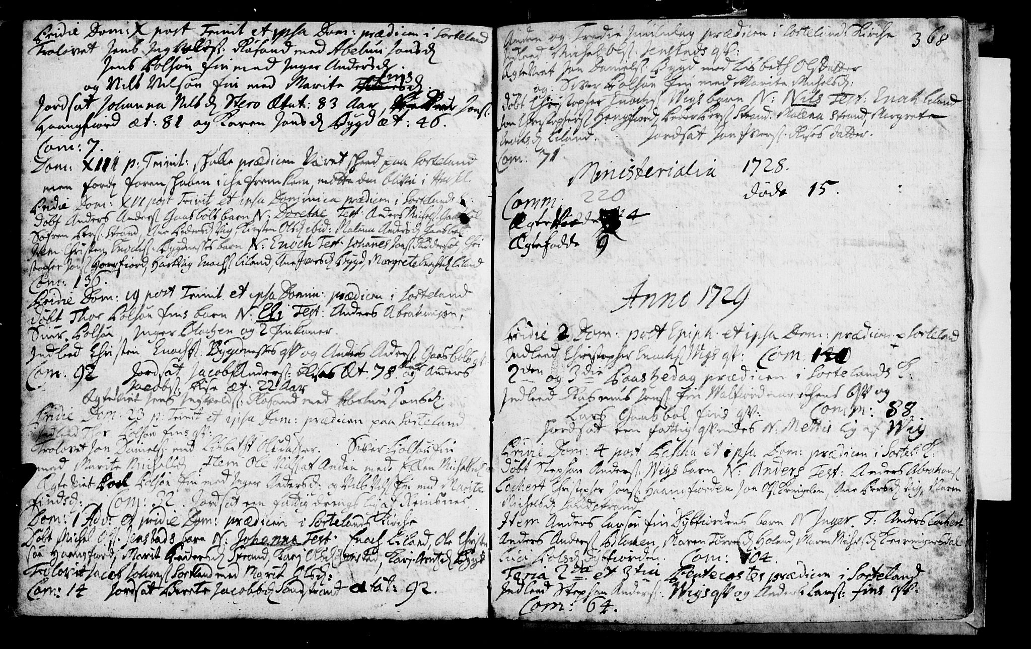 Ministerialprotokoller, klokkerbøker og fødselsregistre - Nordland, AV/SAT-A-1459/888/L1231: Parish register (official) no. 888A01 /2, 1704-1729, p. 368