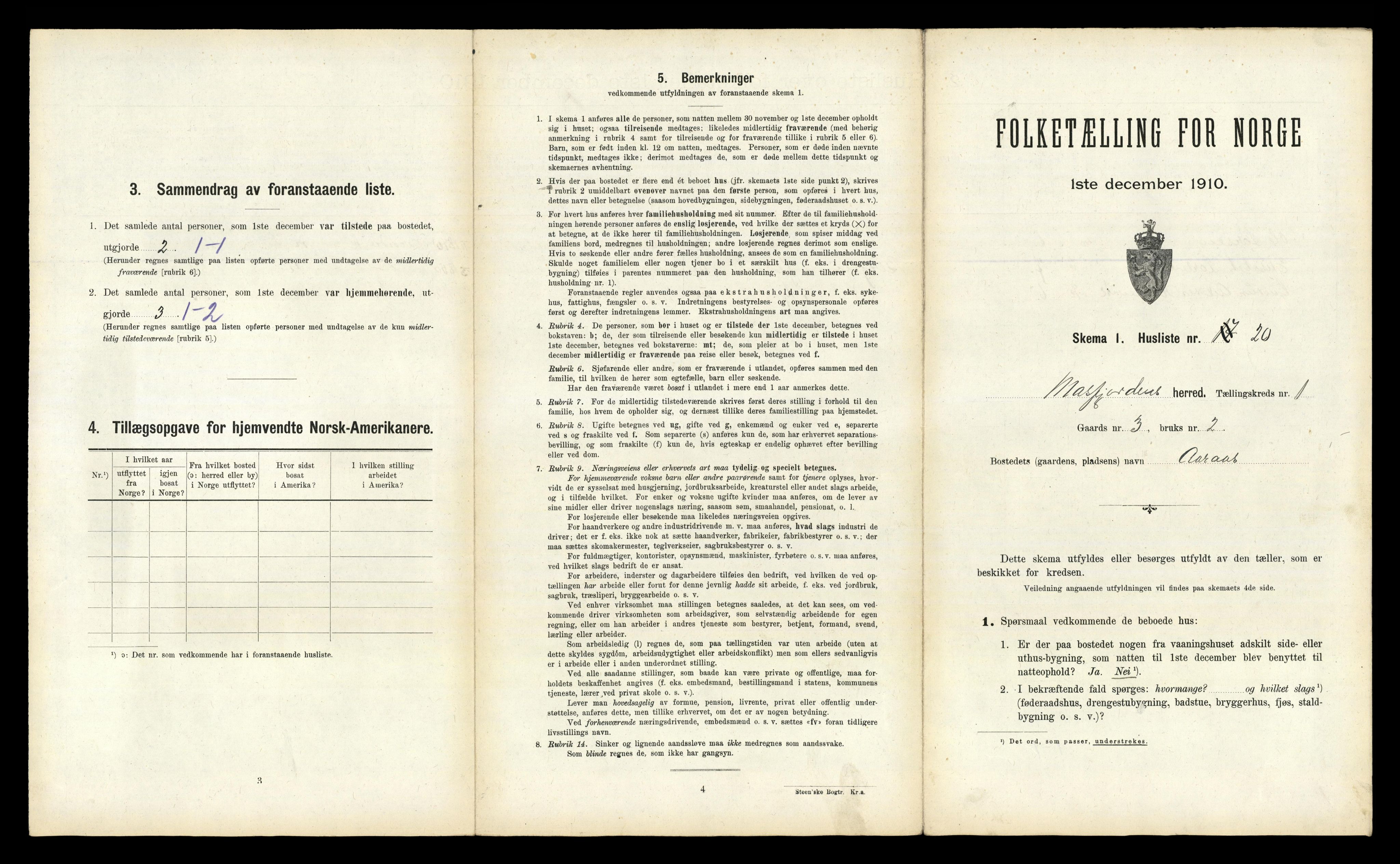 RA, 1910 census for Masfjorden, 1910, p. 80