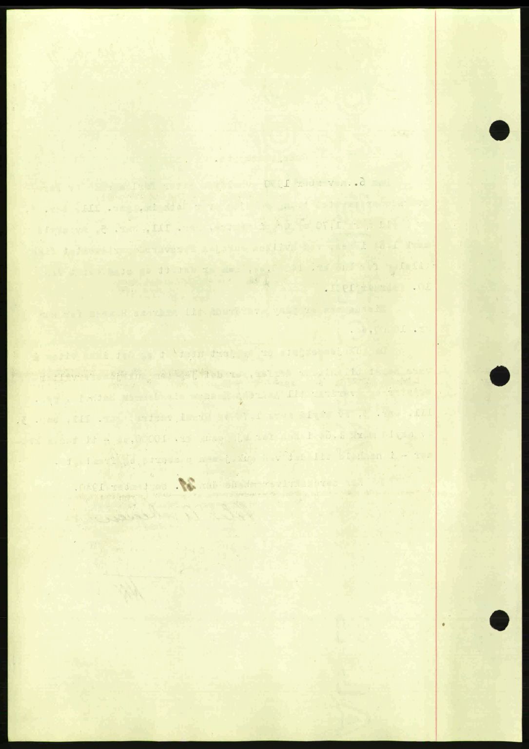 Nes tingrett, SAO/A-10548/G/Gb/Gbb/L0010: Mortgage book no. 54, 1939-1940, Diary no: : 1260/1940