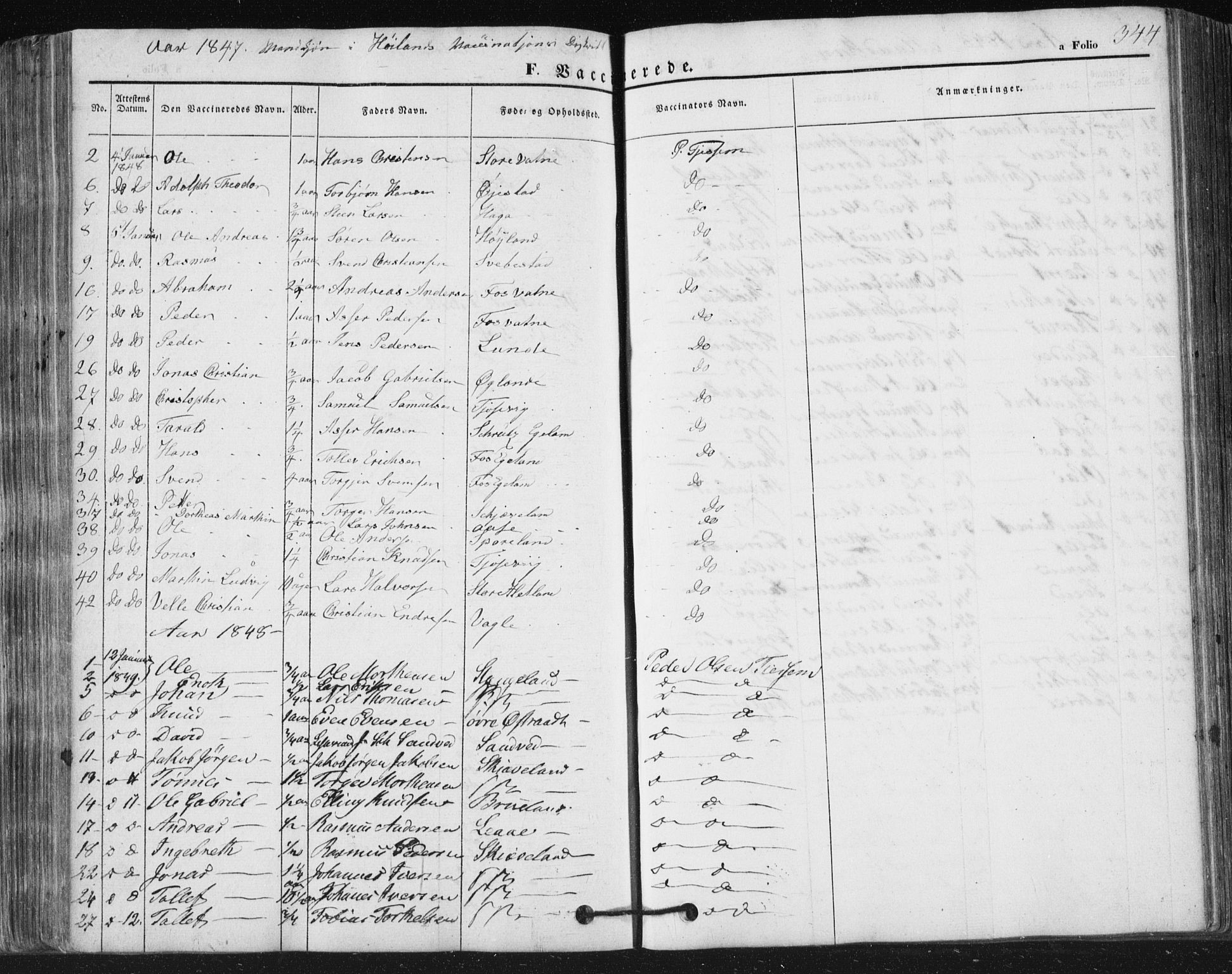 Høyland sokneprestkontor, AV/SAST-A-101799/001/30BA/L0008: Parish register (official) no. A 8, 1841-1856, p. 344