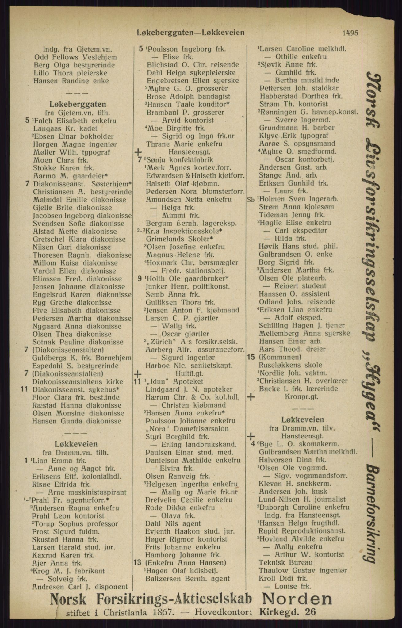 Kristiania/Oslo adressebok, PUBL/-, 1916, p. 1495