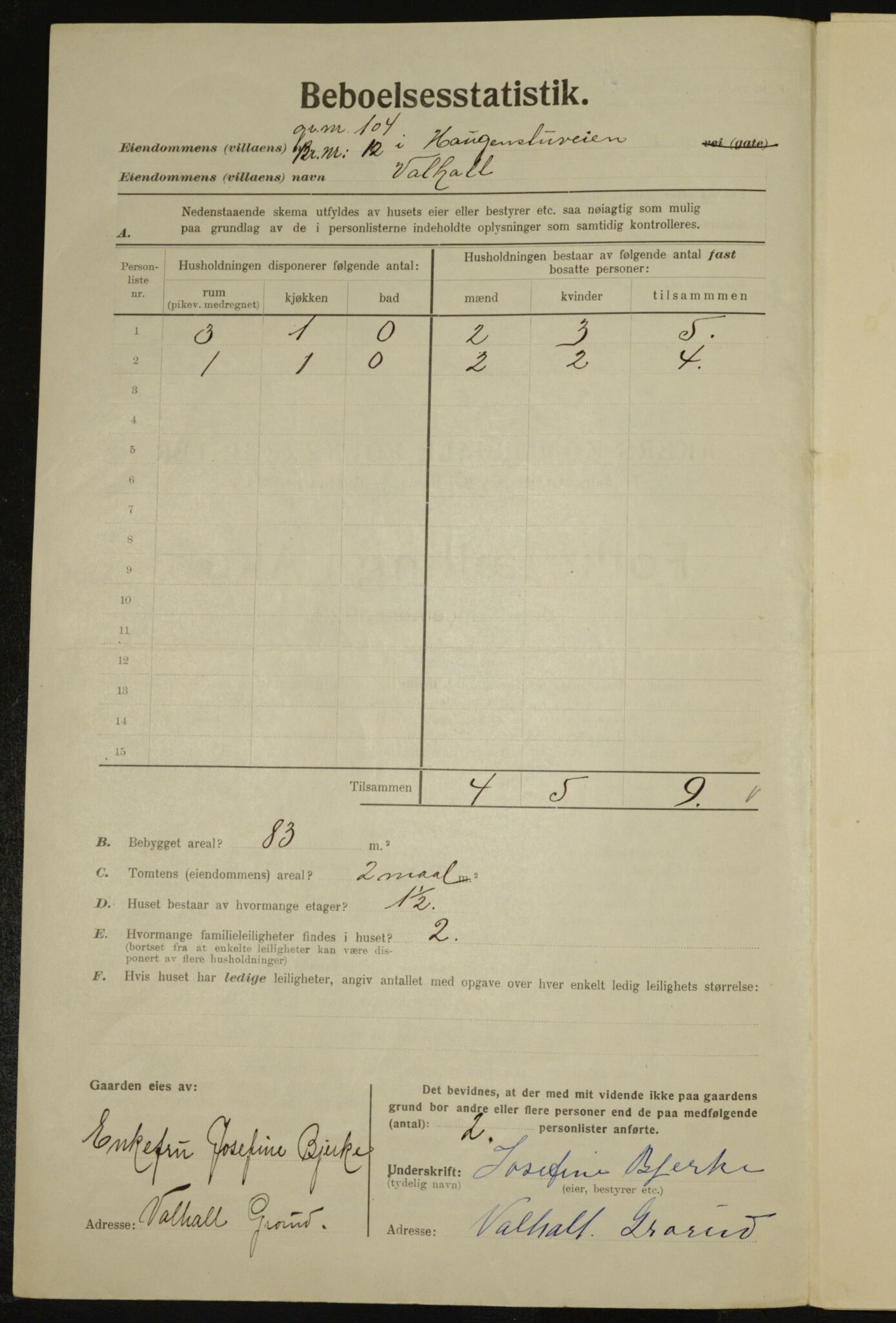 , Municipal Census 1923 for Aker, 1923, p. 25723