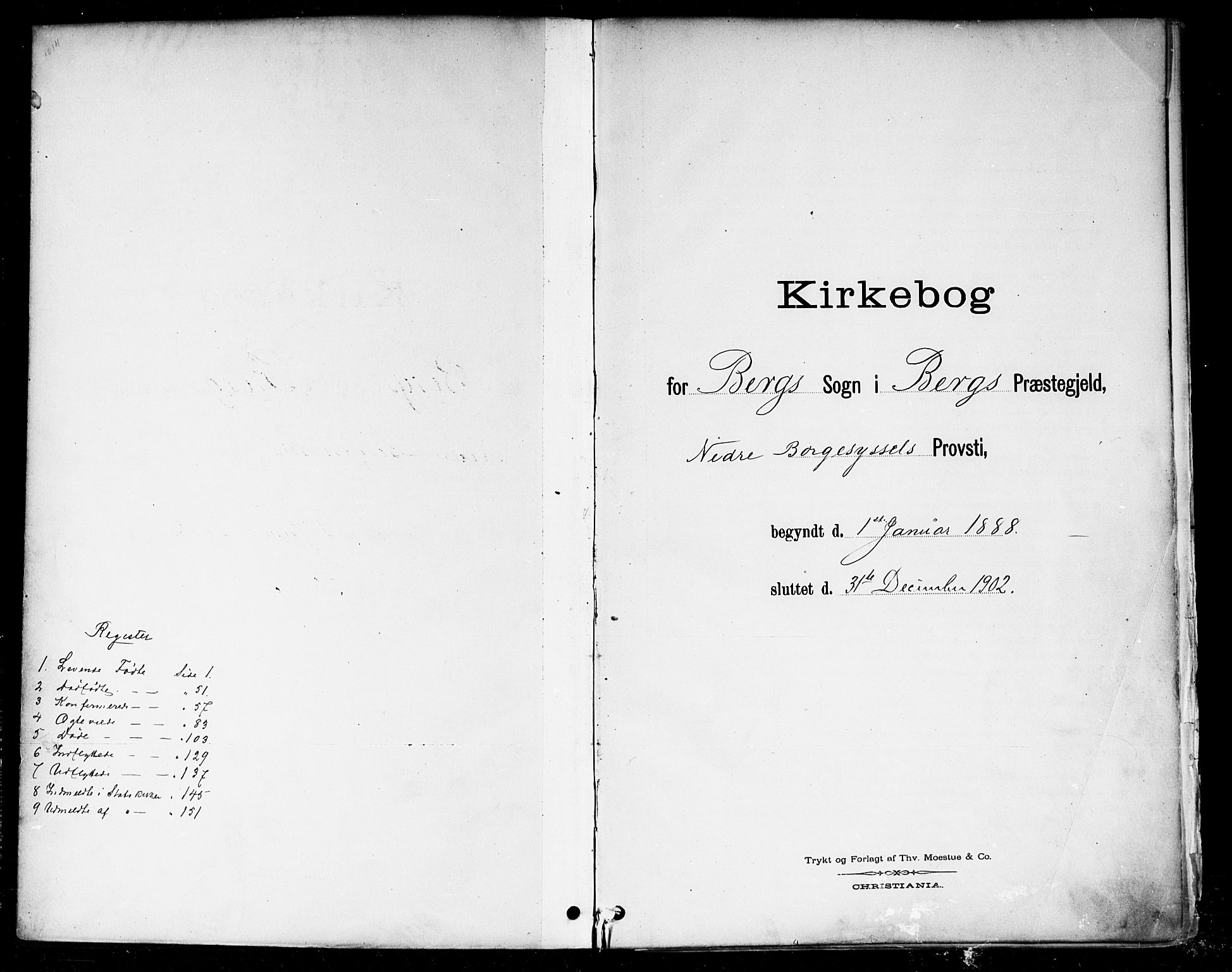 Berg prestekontor Kirkebøker, AV/SAO-A-10902/F/Fa/L0007: Parish register (official) no. I 7, 1888-1902